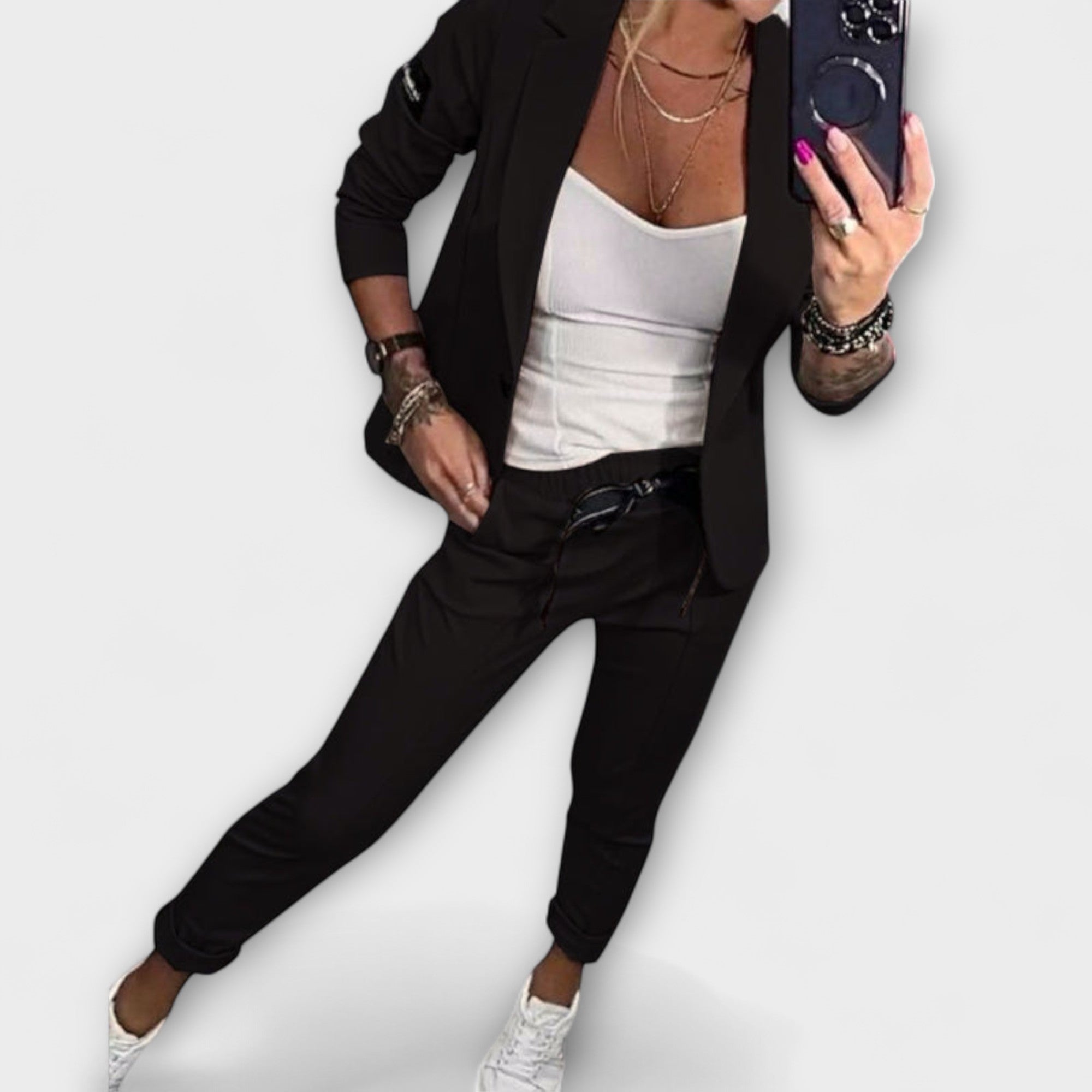 Malou - Ensemble coordonné de haut, veste et pantalon