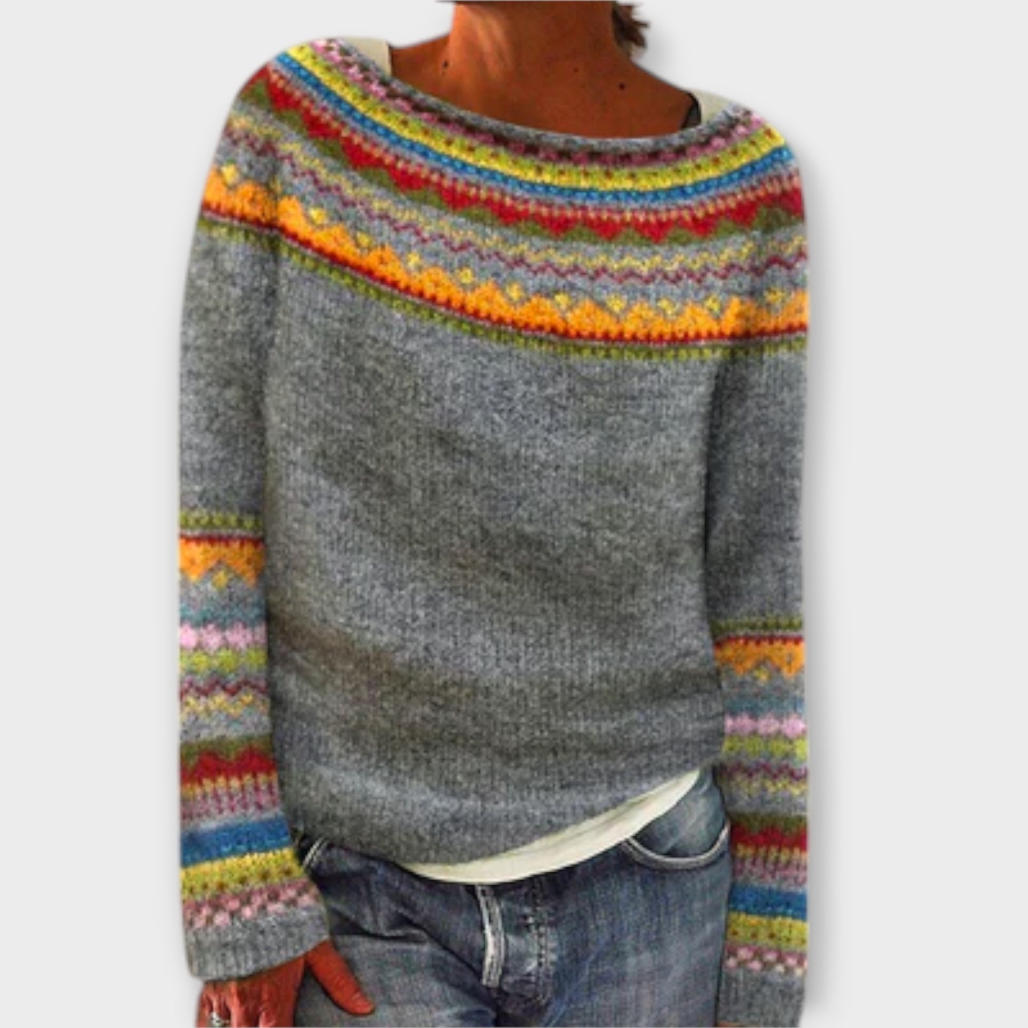 Suzu - Pull en Tricot Vintage pour Femmes