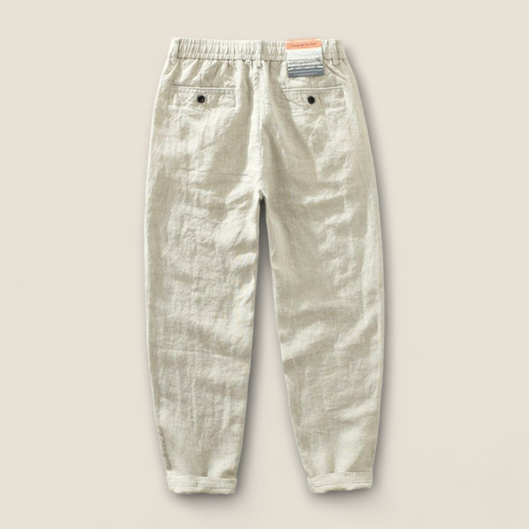 Leandro - Pantalons en Lin à Cordon de Serrage