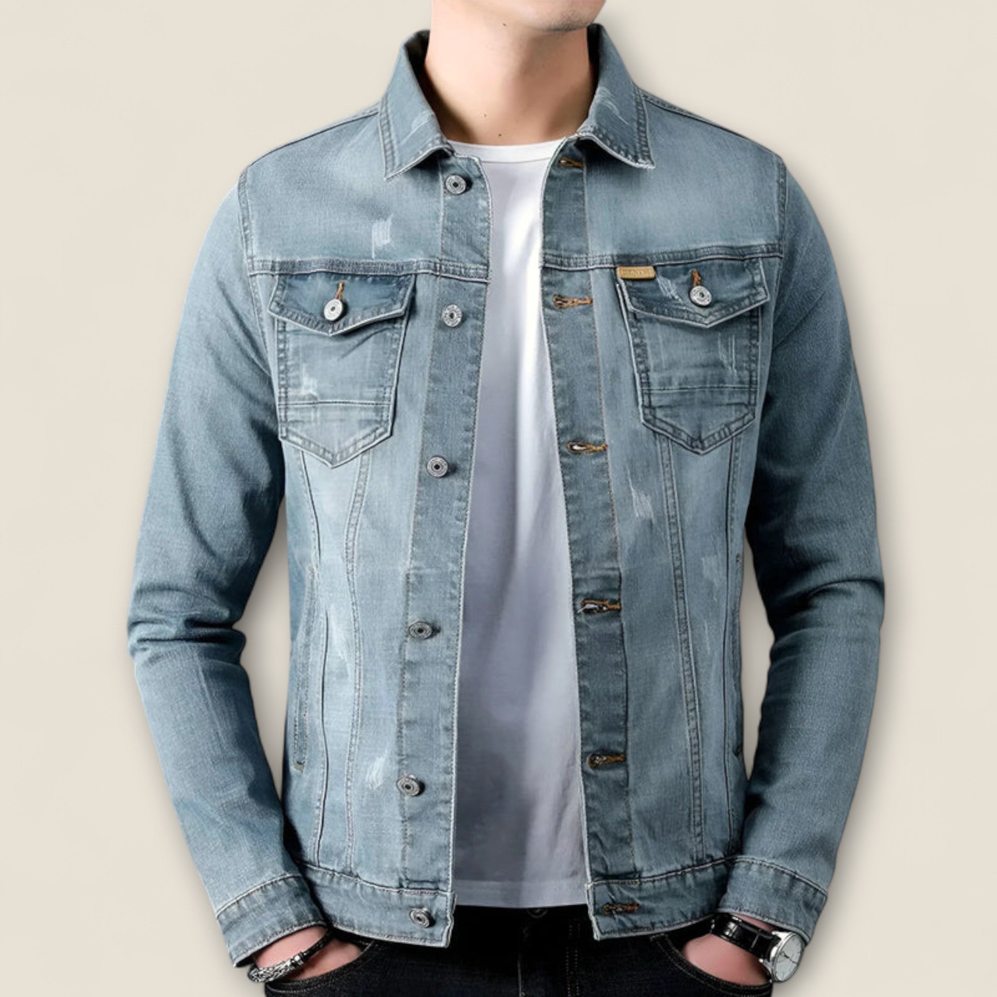 Diego - Veste en Denim Coton Classique