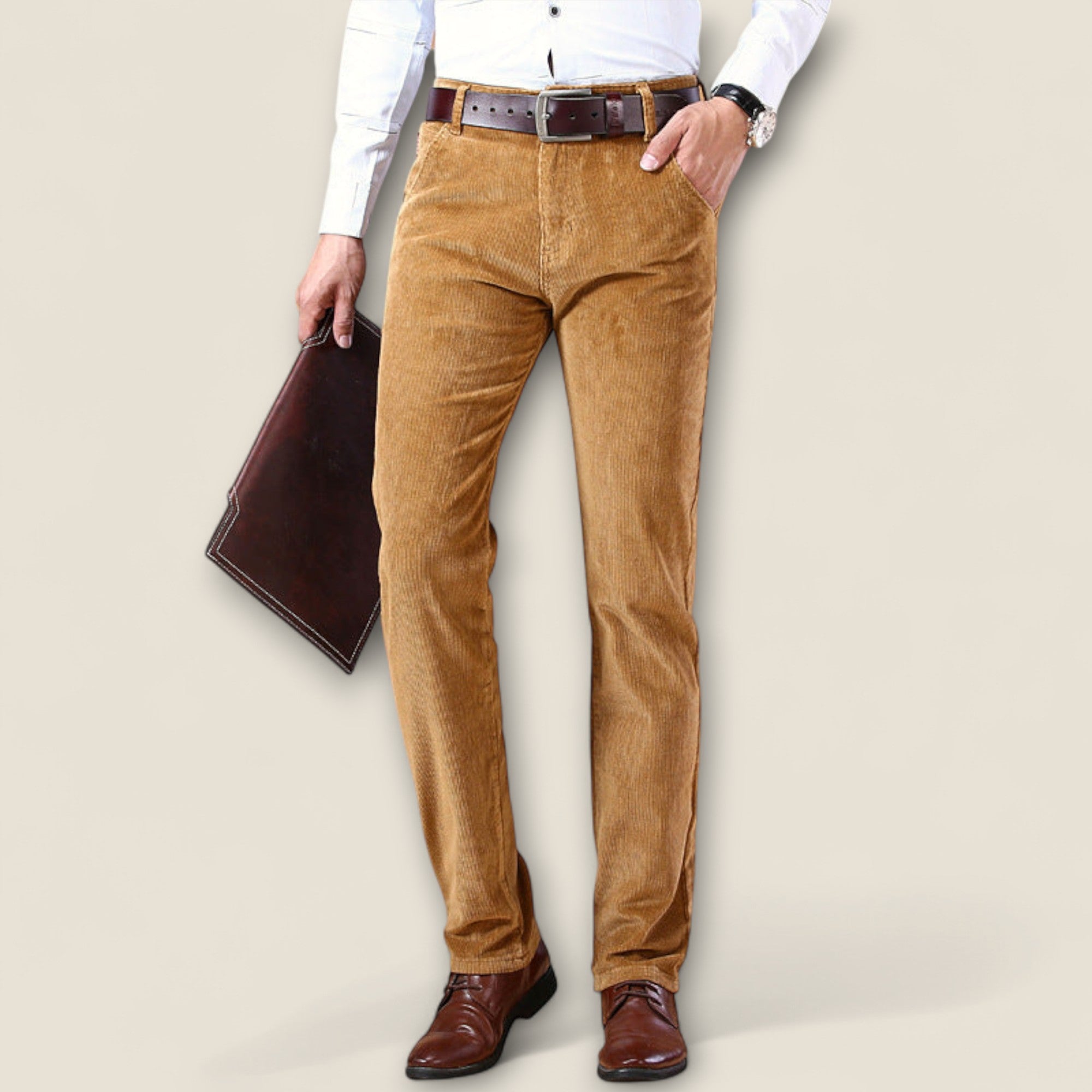 Enrico - Pantalon en Velours Côtelé Sur Mesure