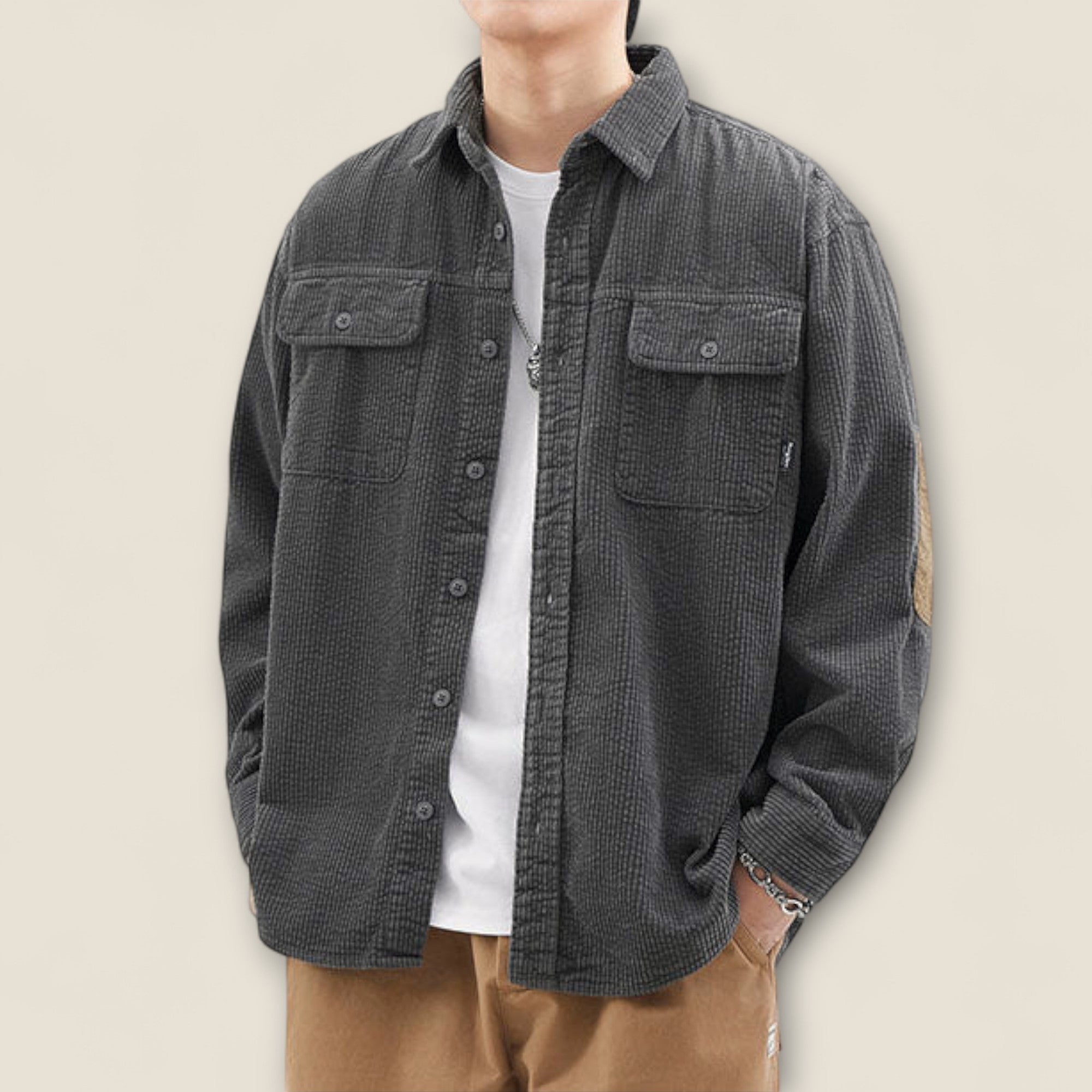 Giacomo - Veste utilitaire en velours côtelé