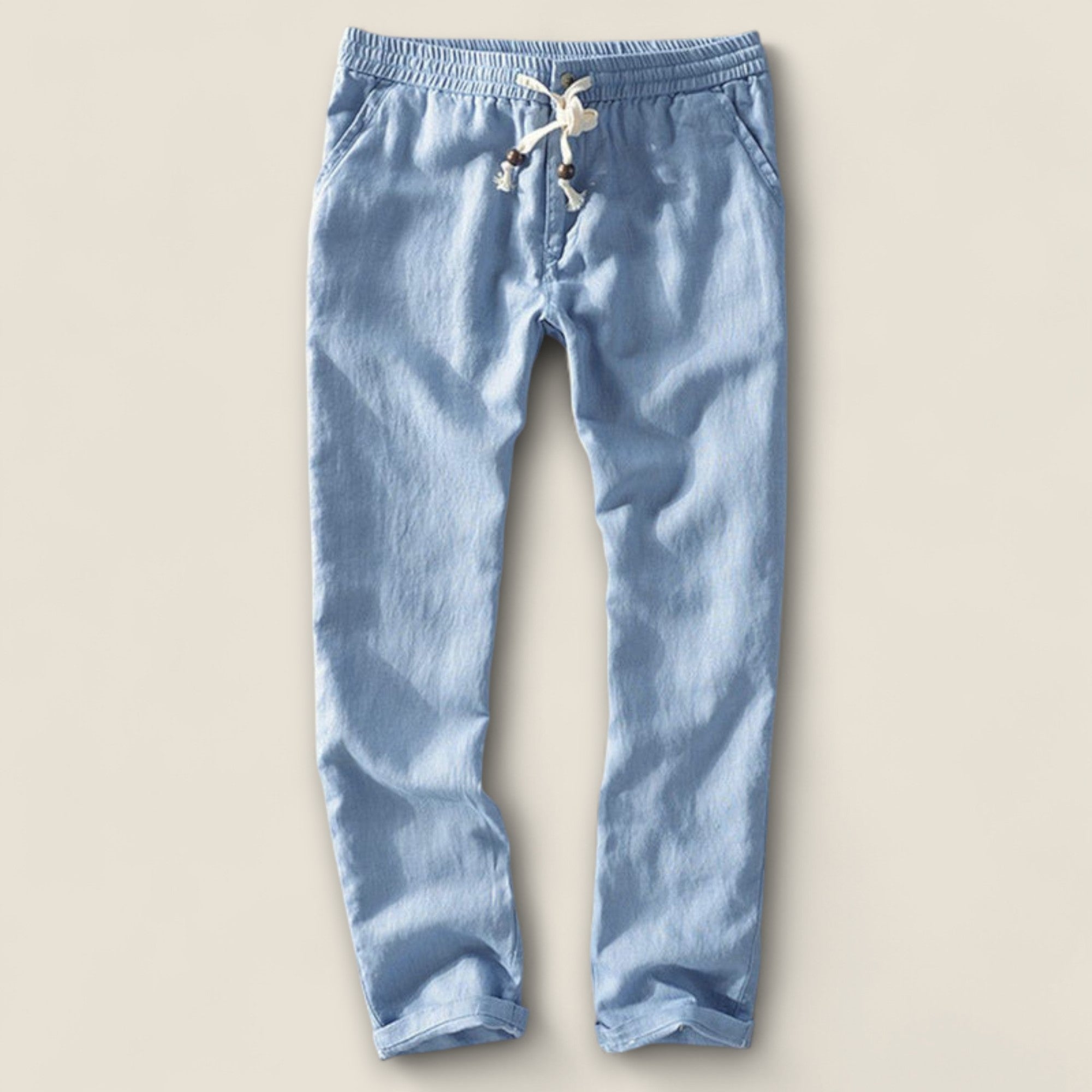 Fabio - Pantalons en Lin Élastique