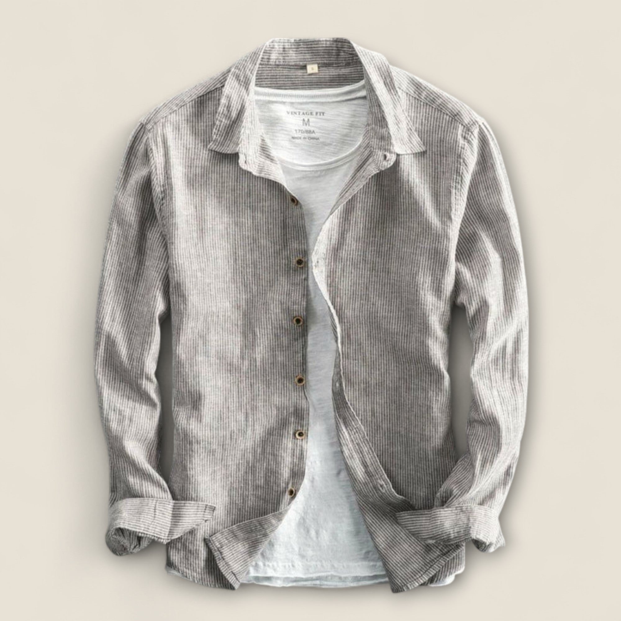 Sergio - Chemise en Lin Rayée