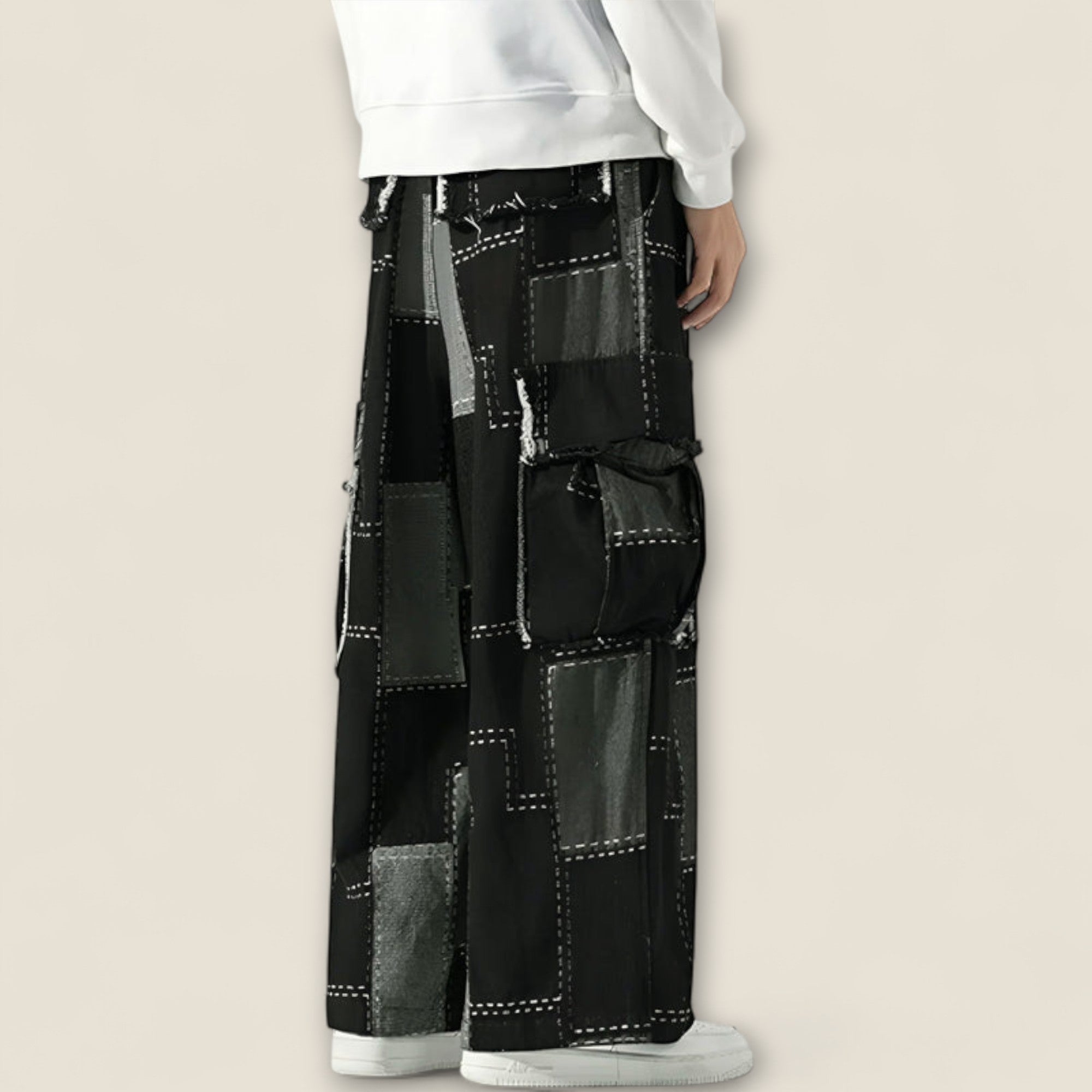 Lorenzo - Pantalons Cargo Urbains Patchwork