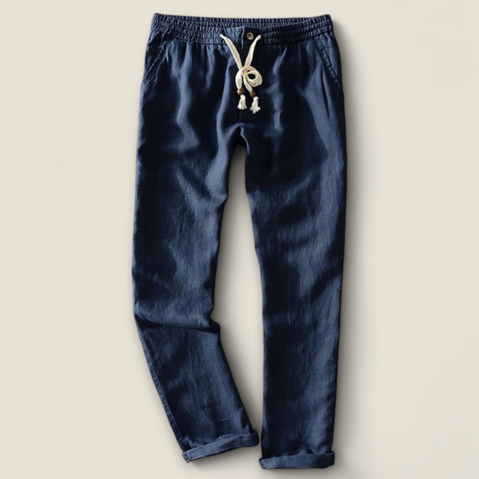 Fabio - Pantalons en Lin Élastique