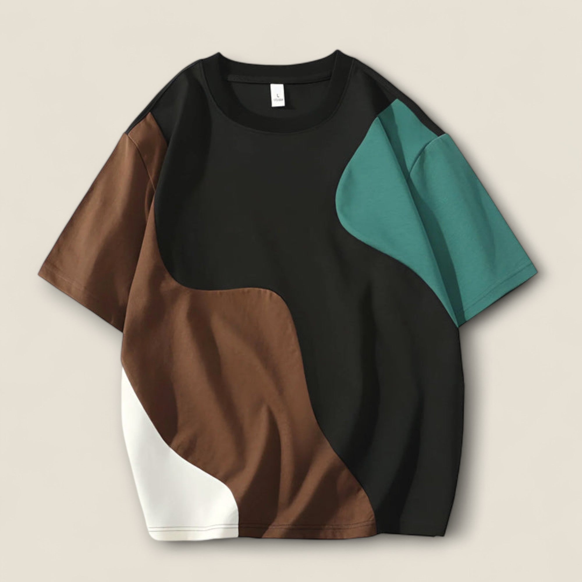 Mateo - T-shirt abstrait en colorblock