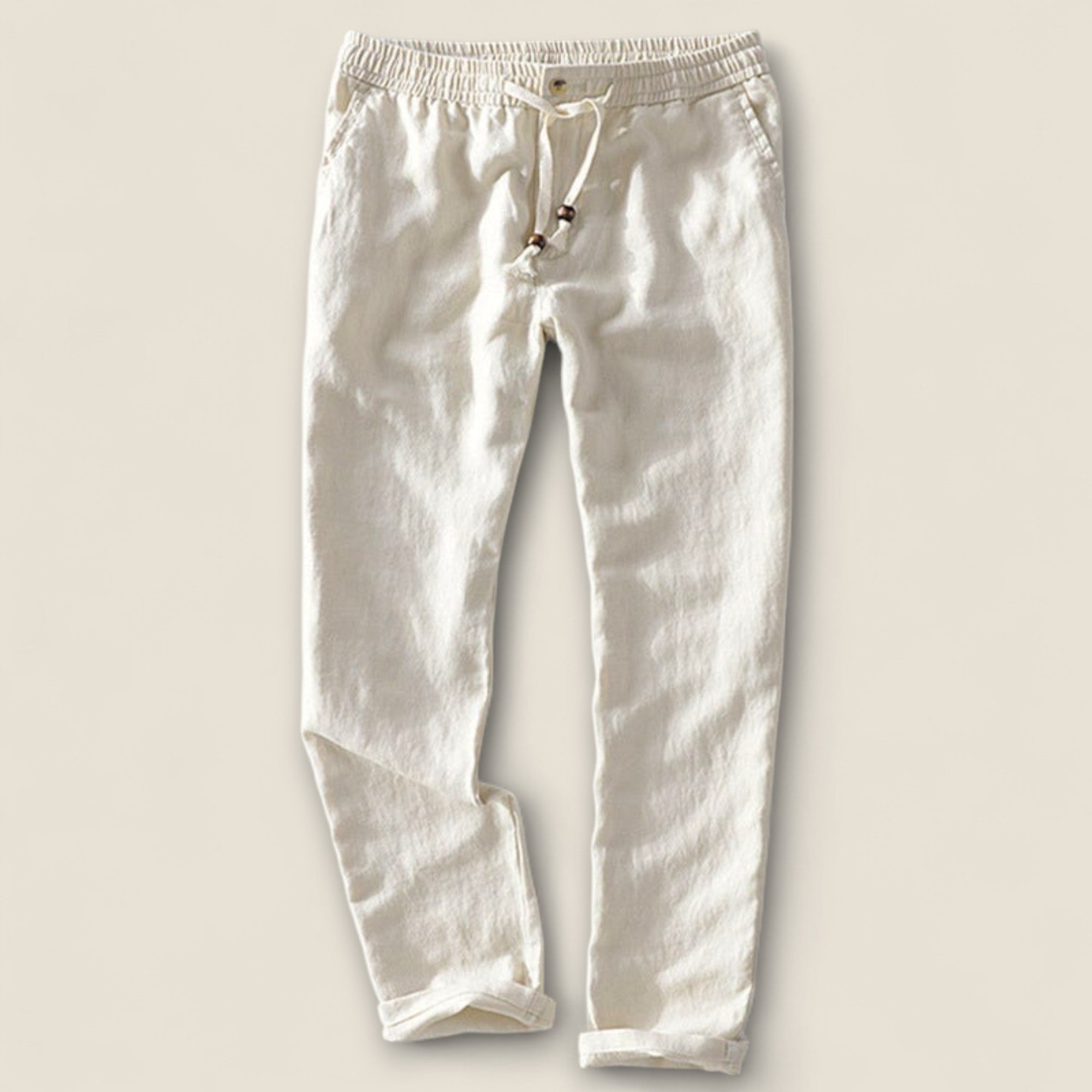 Fabio - Pantalons en Lin Élastique