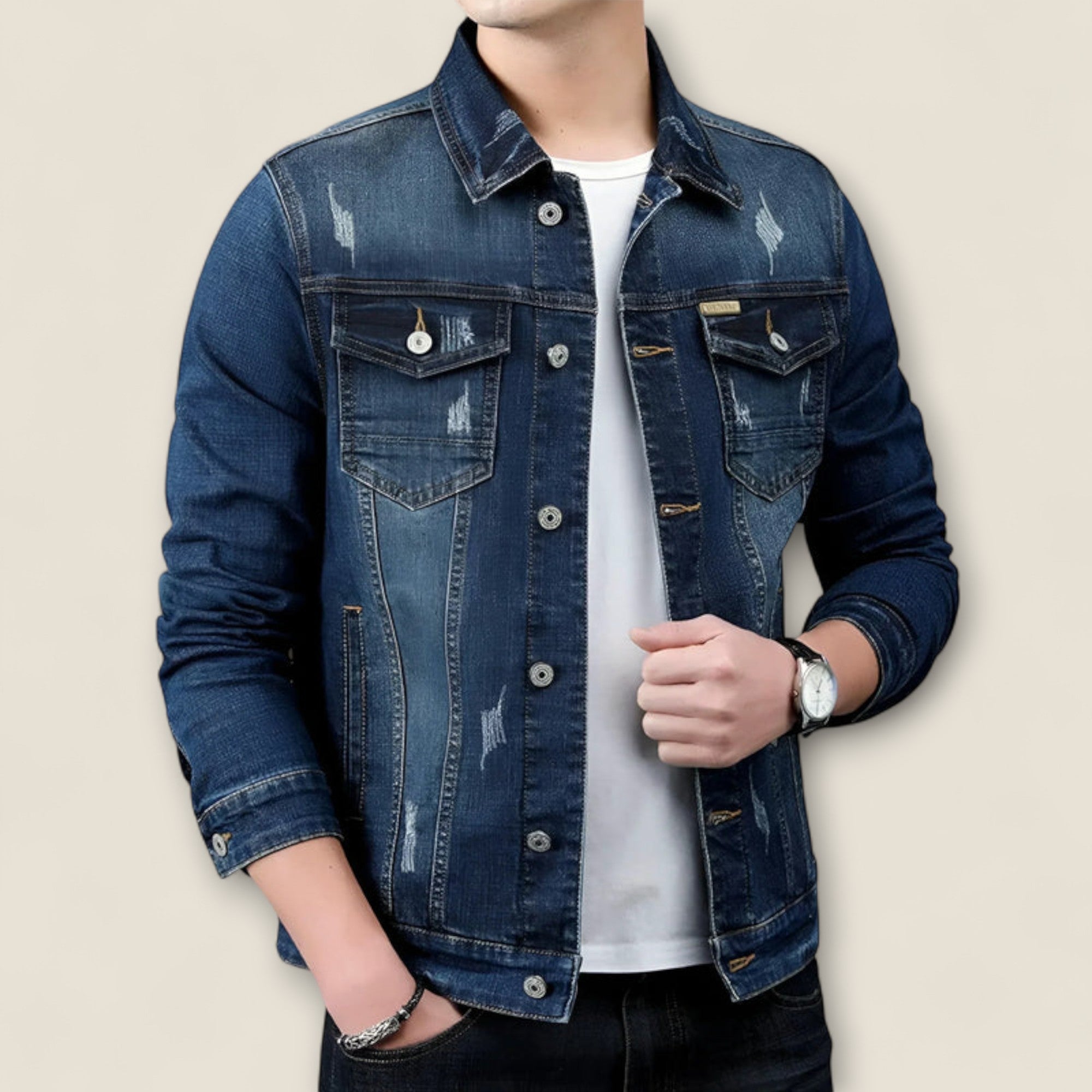Diego - Veste en Denim Coton Classique