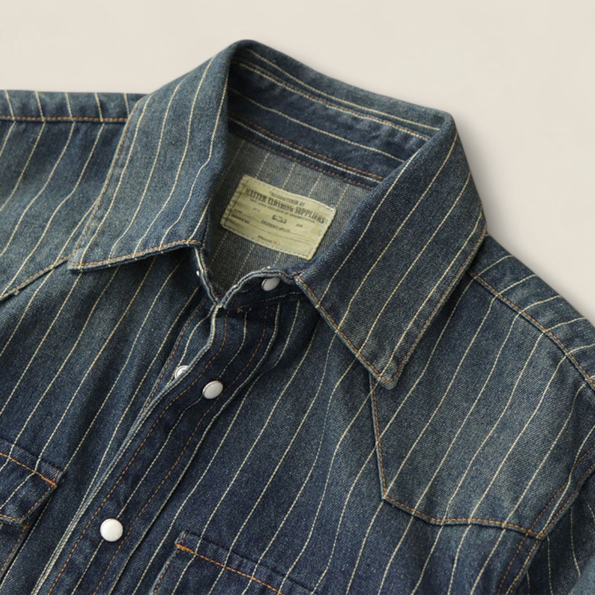 Leon - Chemise en Jean Rayée