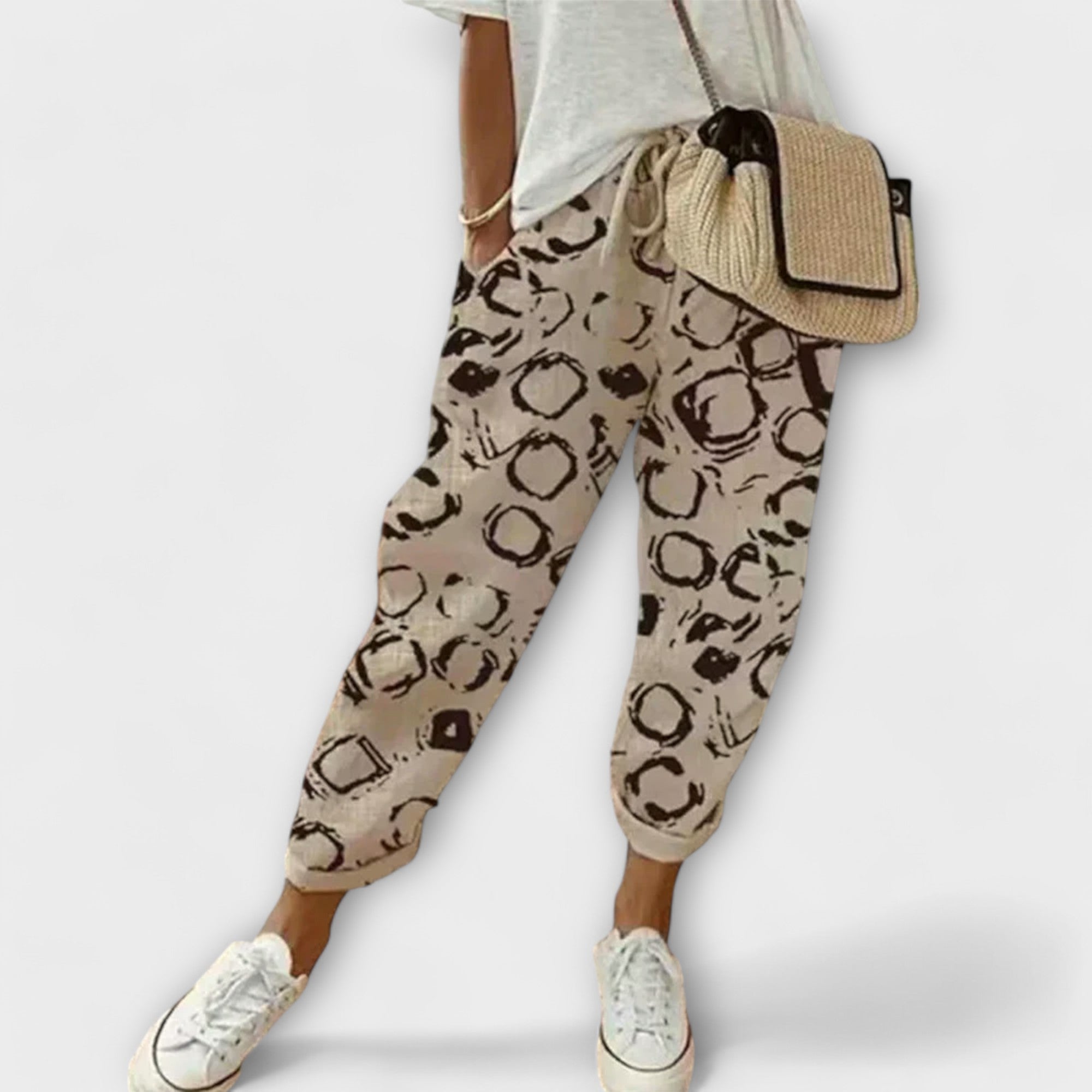 Burga - Pantalons en Coton-Lin Confortables