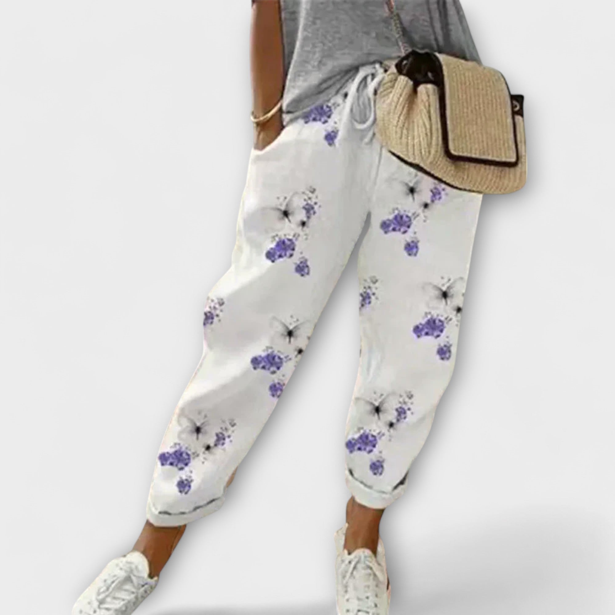 Burga - Pantalons en Coton-Lin Confortables