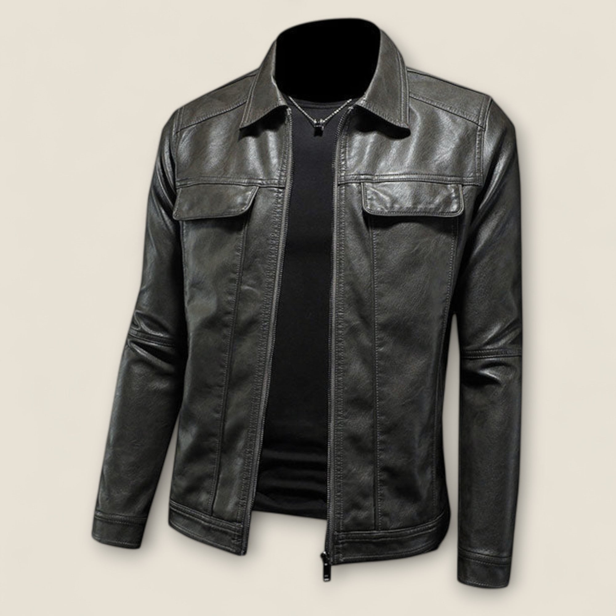 Vincenzo - Veste en Cuir Véritable