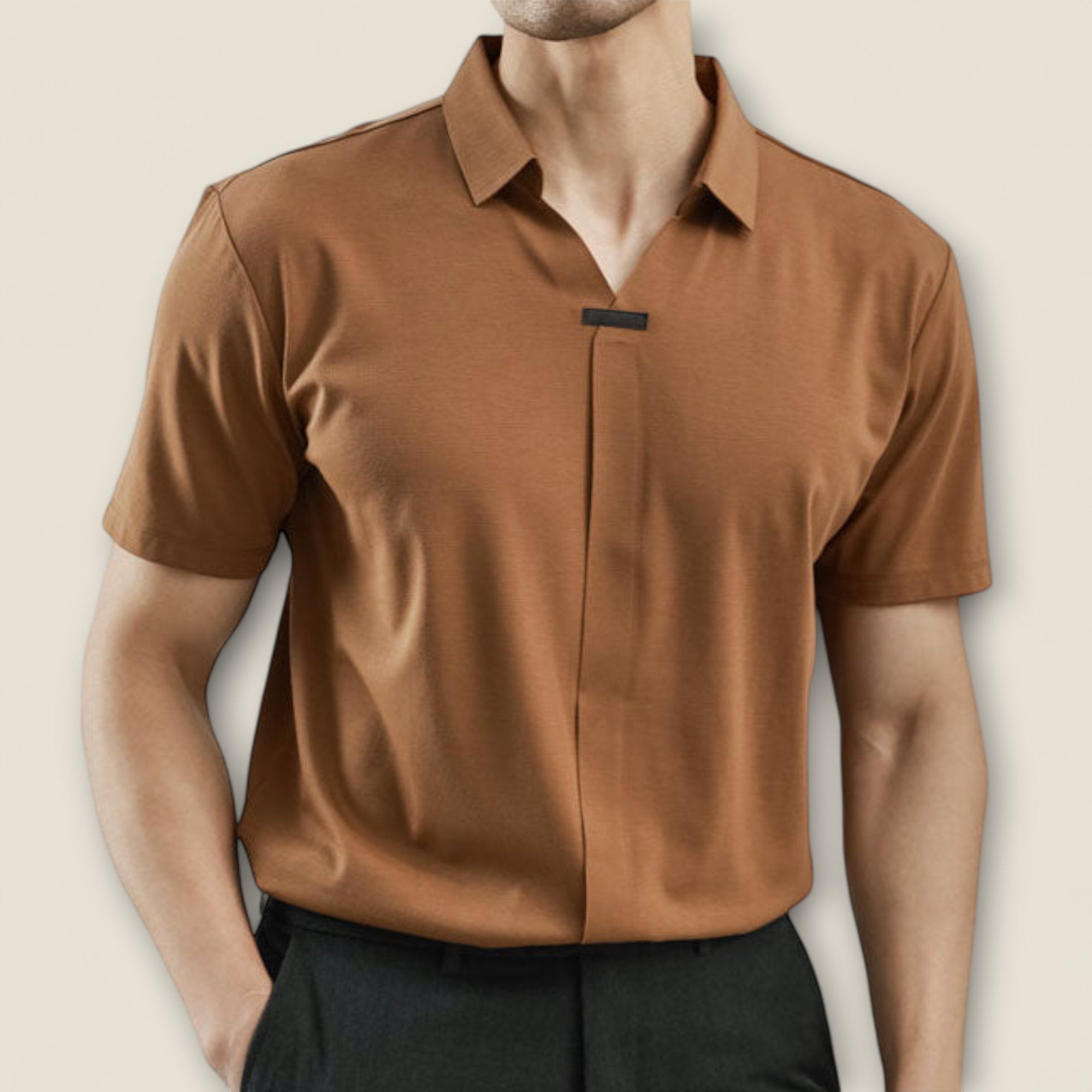 Fabio - Polo en Mélange de Coton et Soie