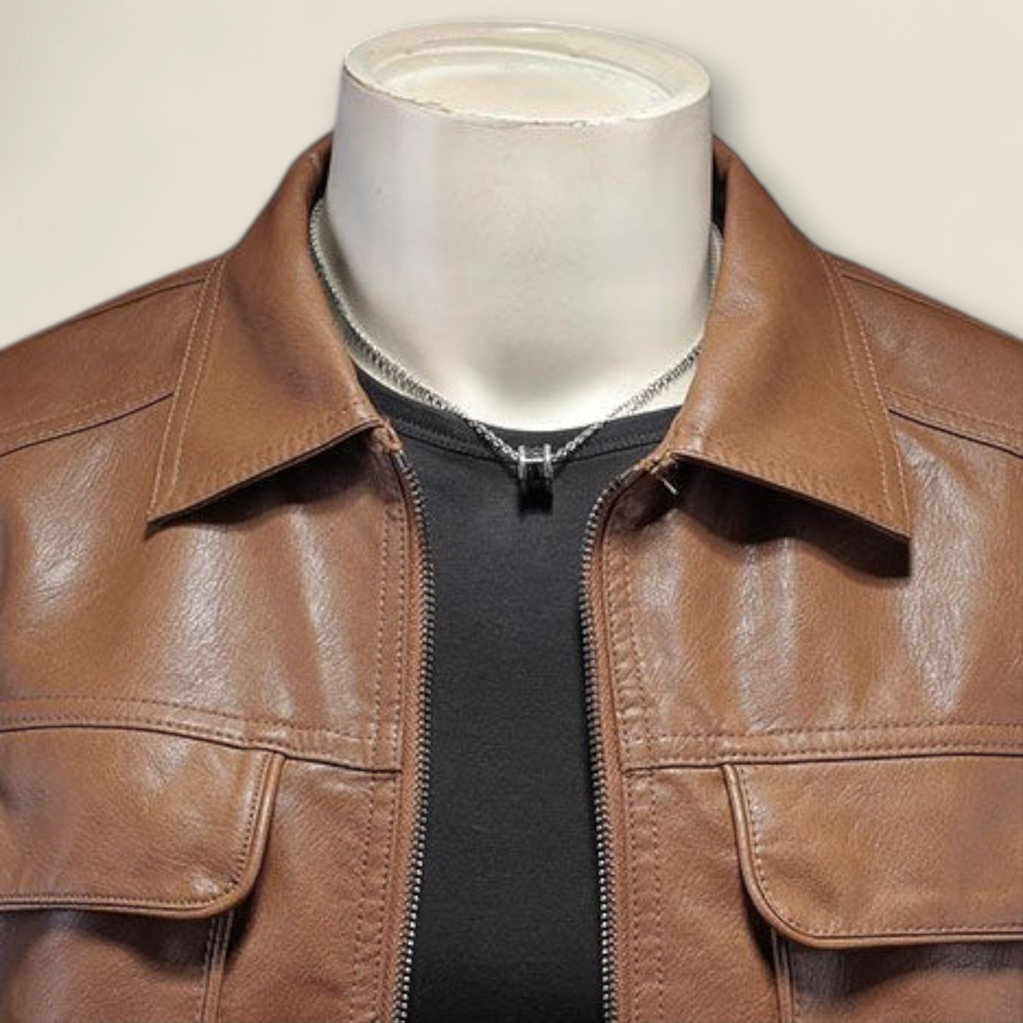 Vincenzo - Veste en Cuir Véritable