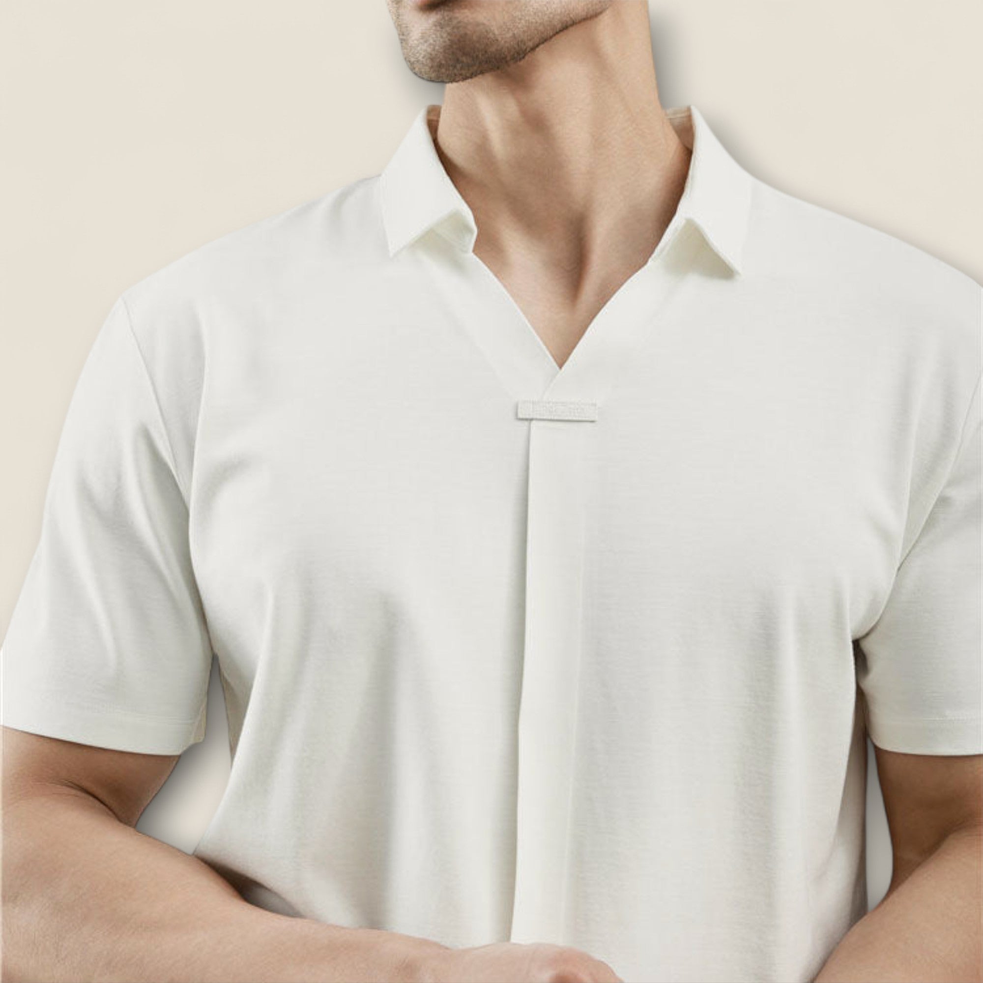 Fabio - Polo en Mélange de Coton et Soie