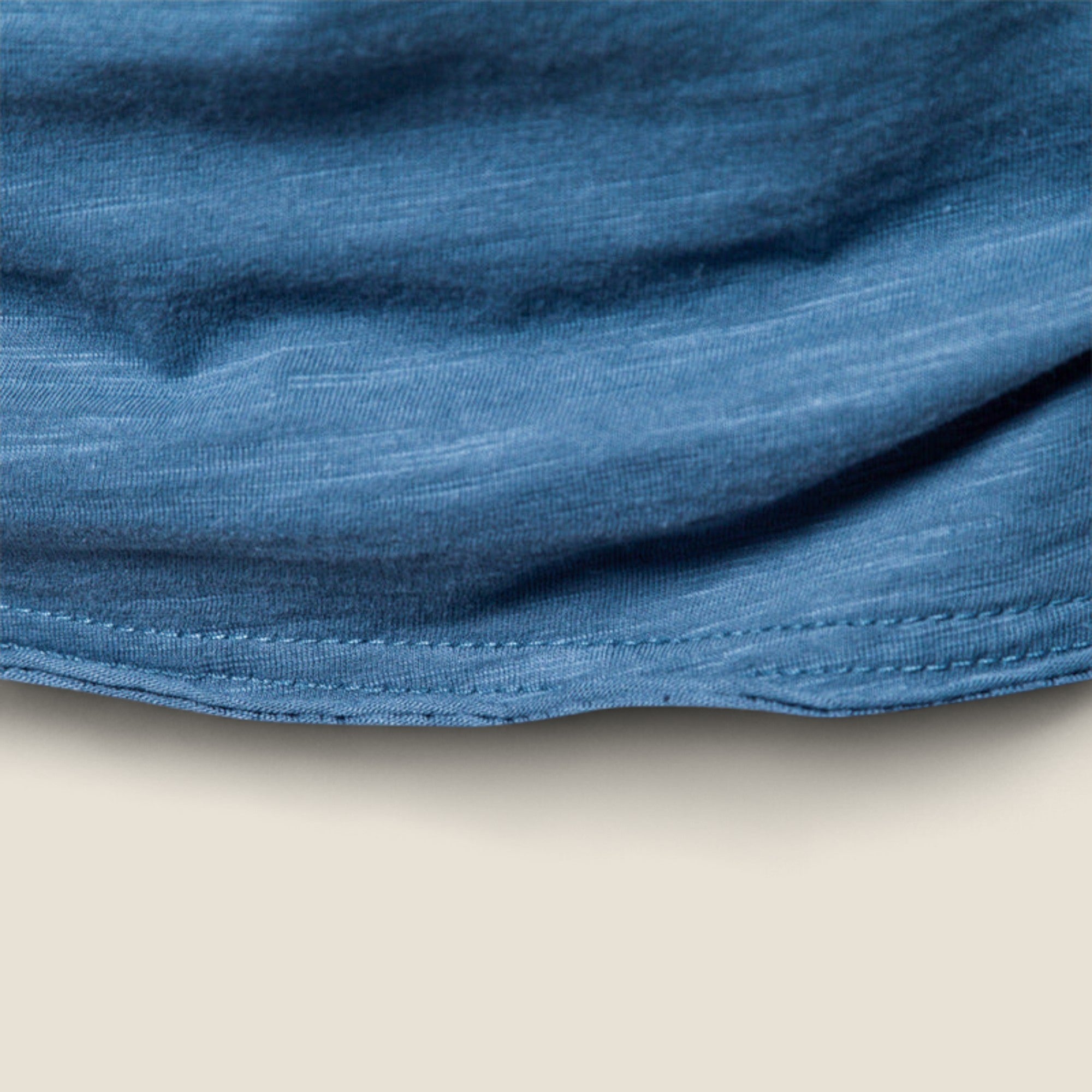 Valerio - T-shirt Col V en Coton Slub