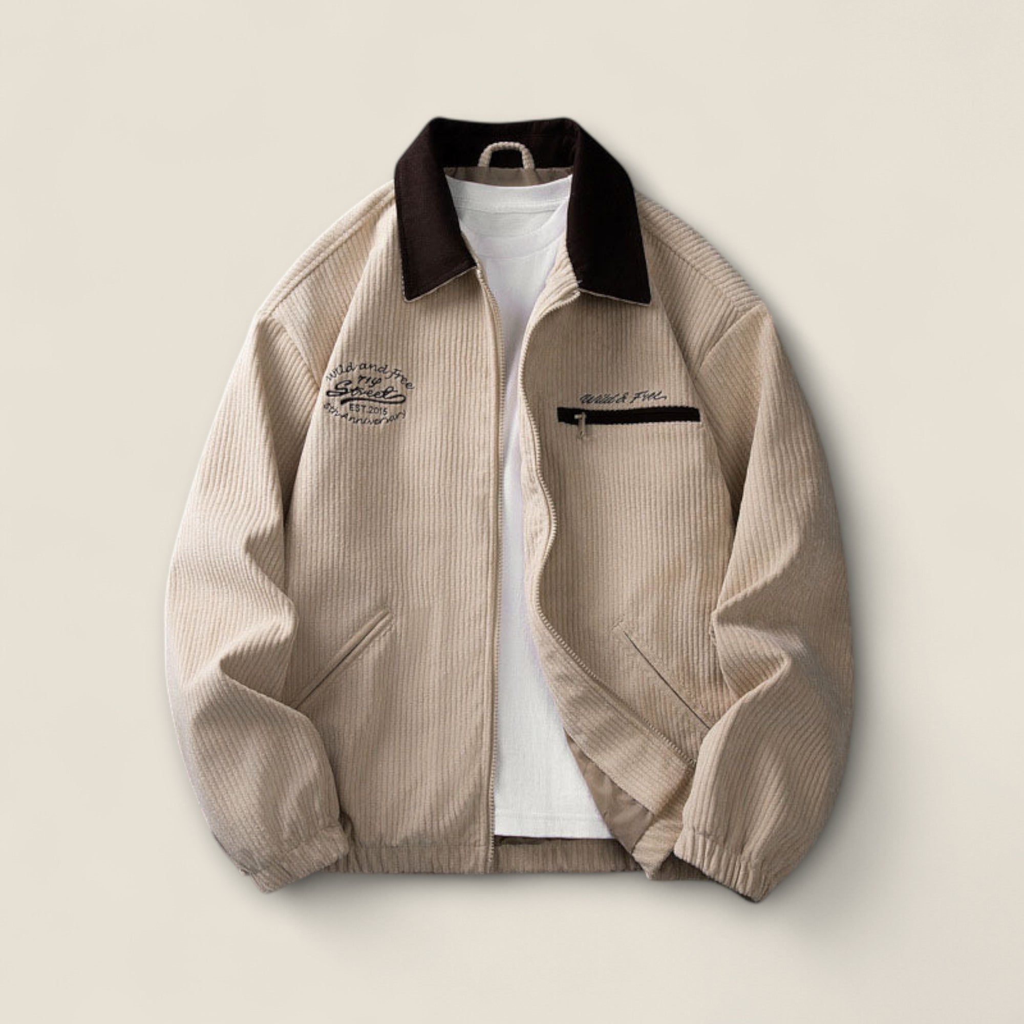 Salvador - Veste en velours côtelé zippée