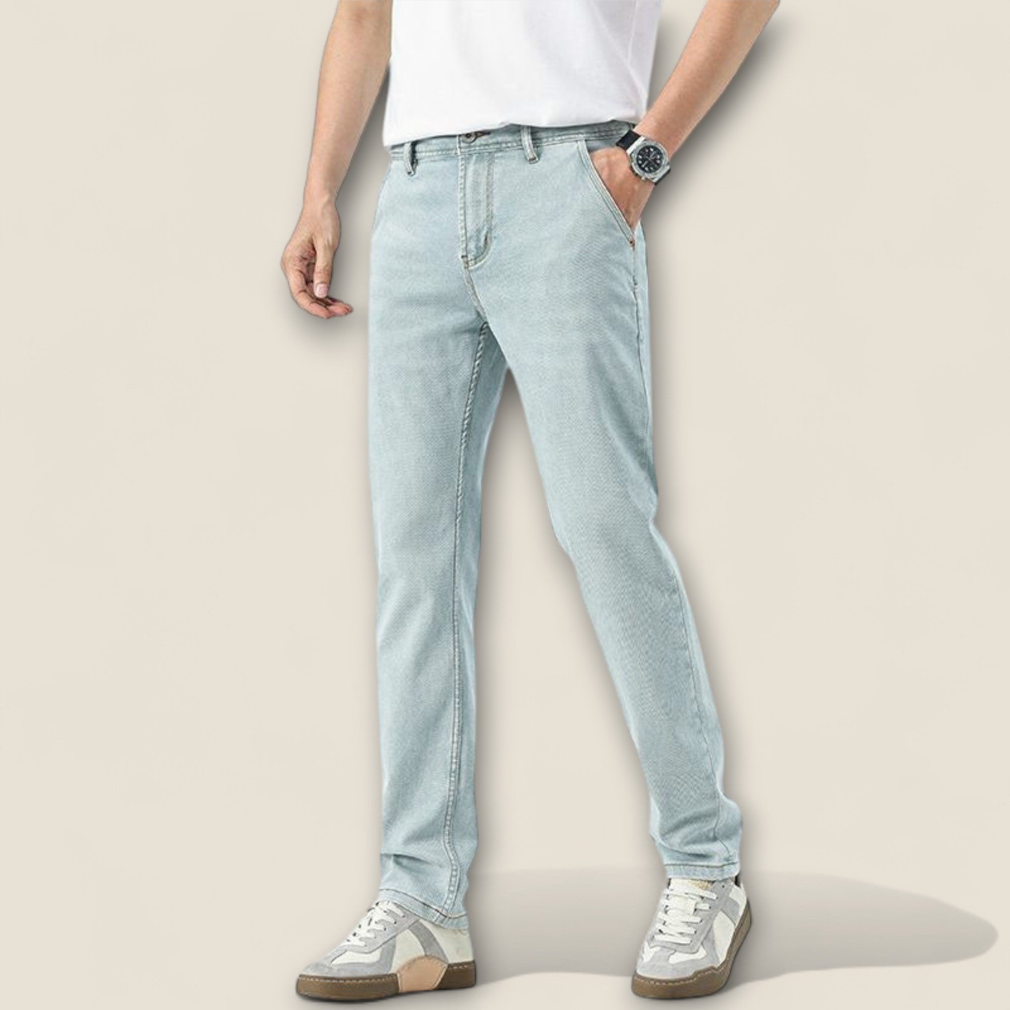 Alessio - Jean en Coton Coupe Classique