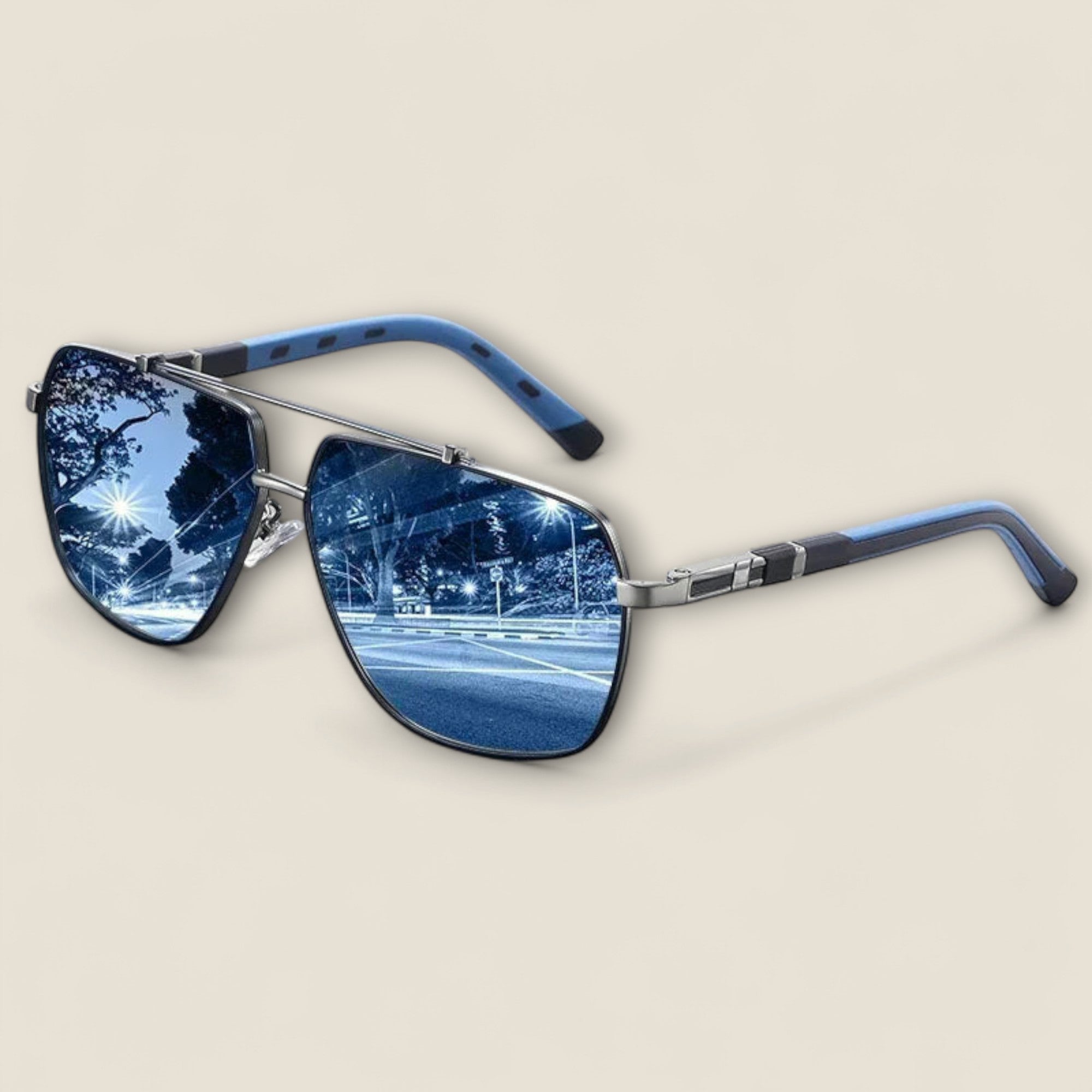 Gianni - Lunettes de soleil aviateur avec monture en métal