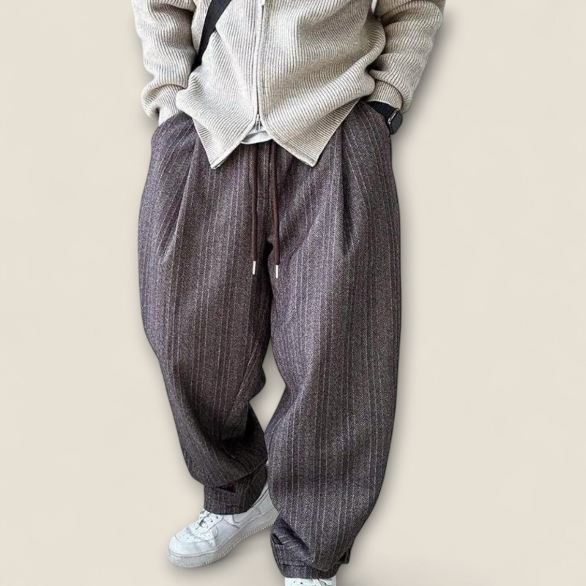 Bruno - Pantalons Relax Fit Rayés