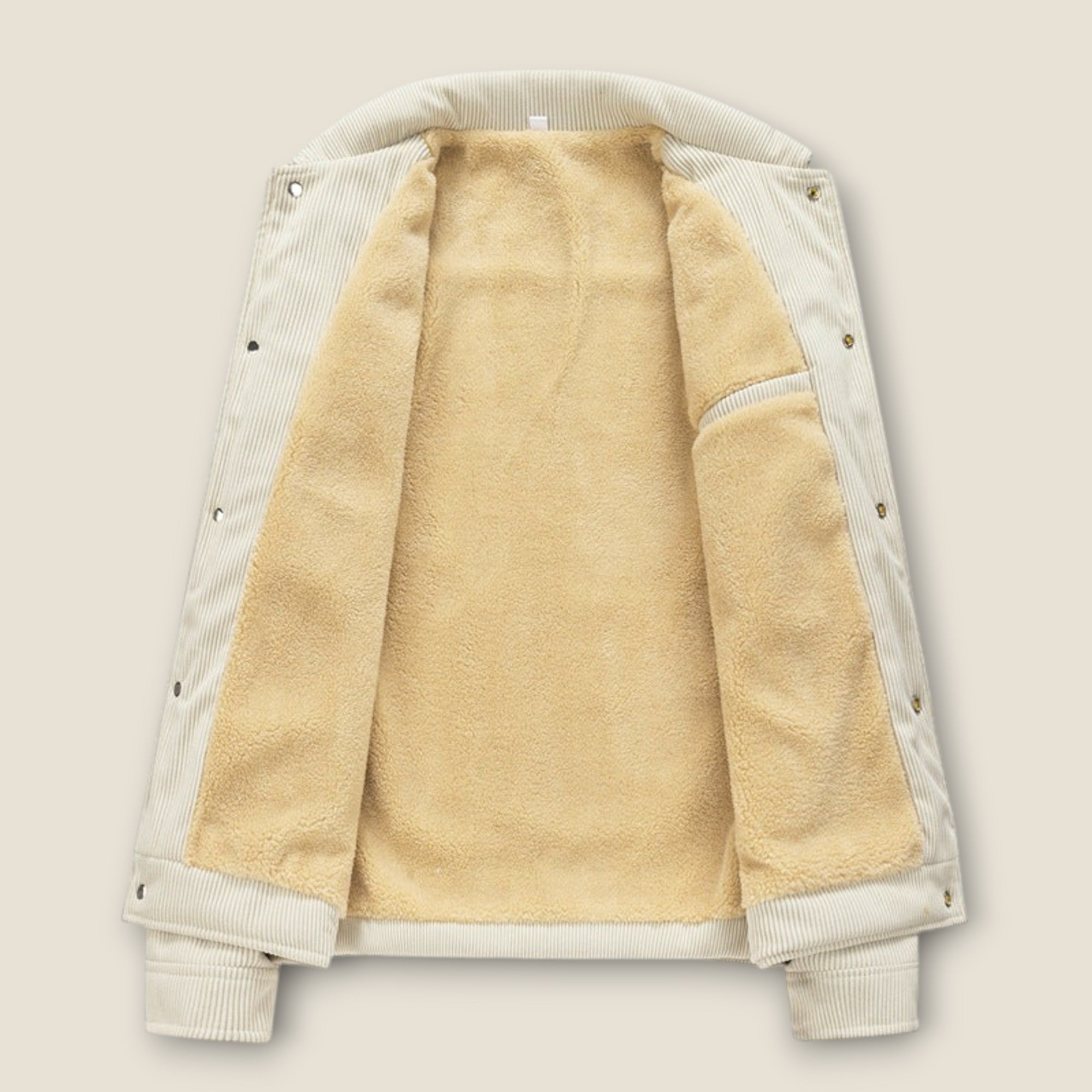 Henry - Veste en velours côtelé avec doublure en sherpa