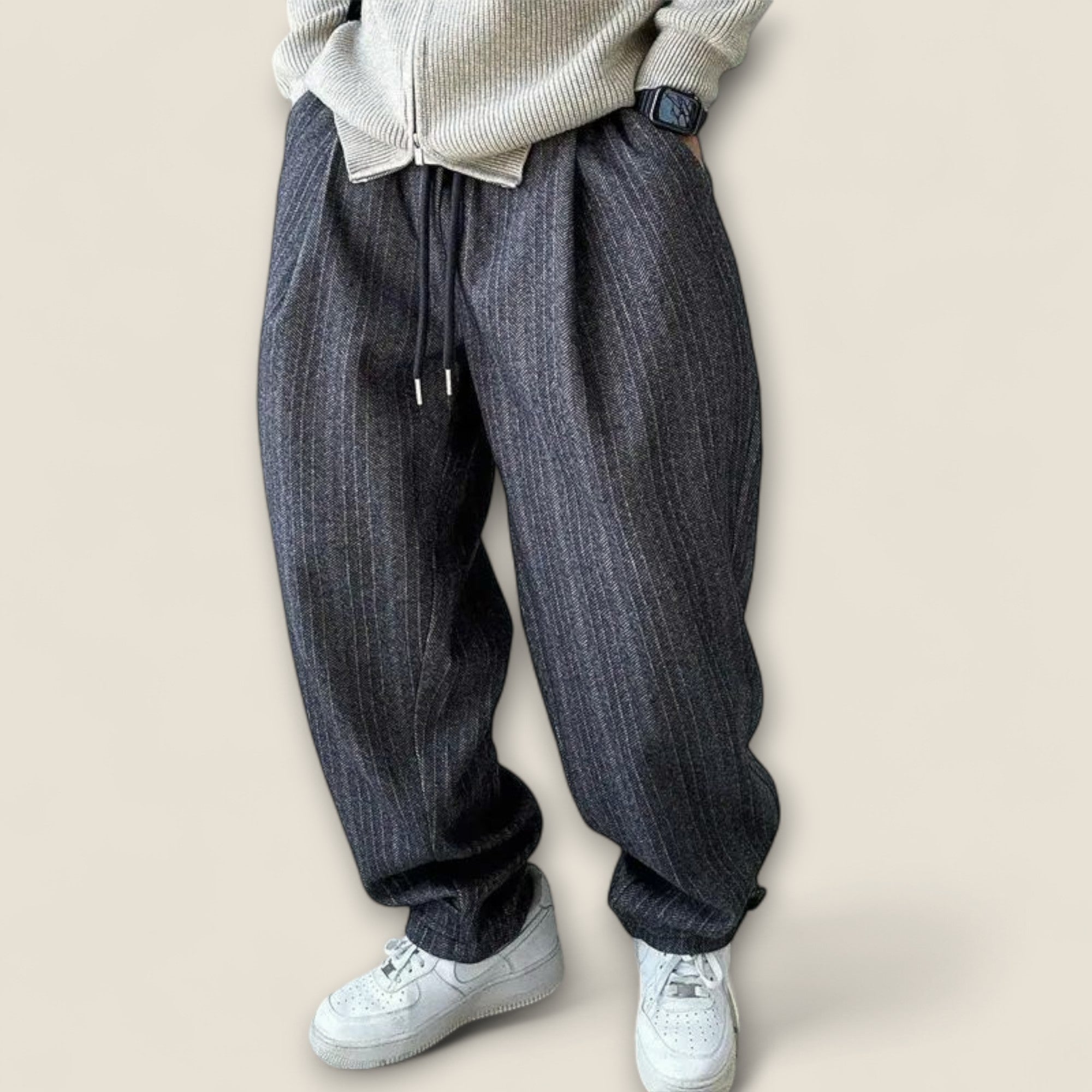 Bruno - Pantalons Relax Fit Rayés