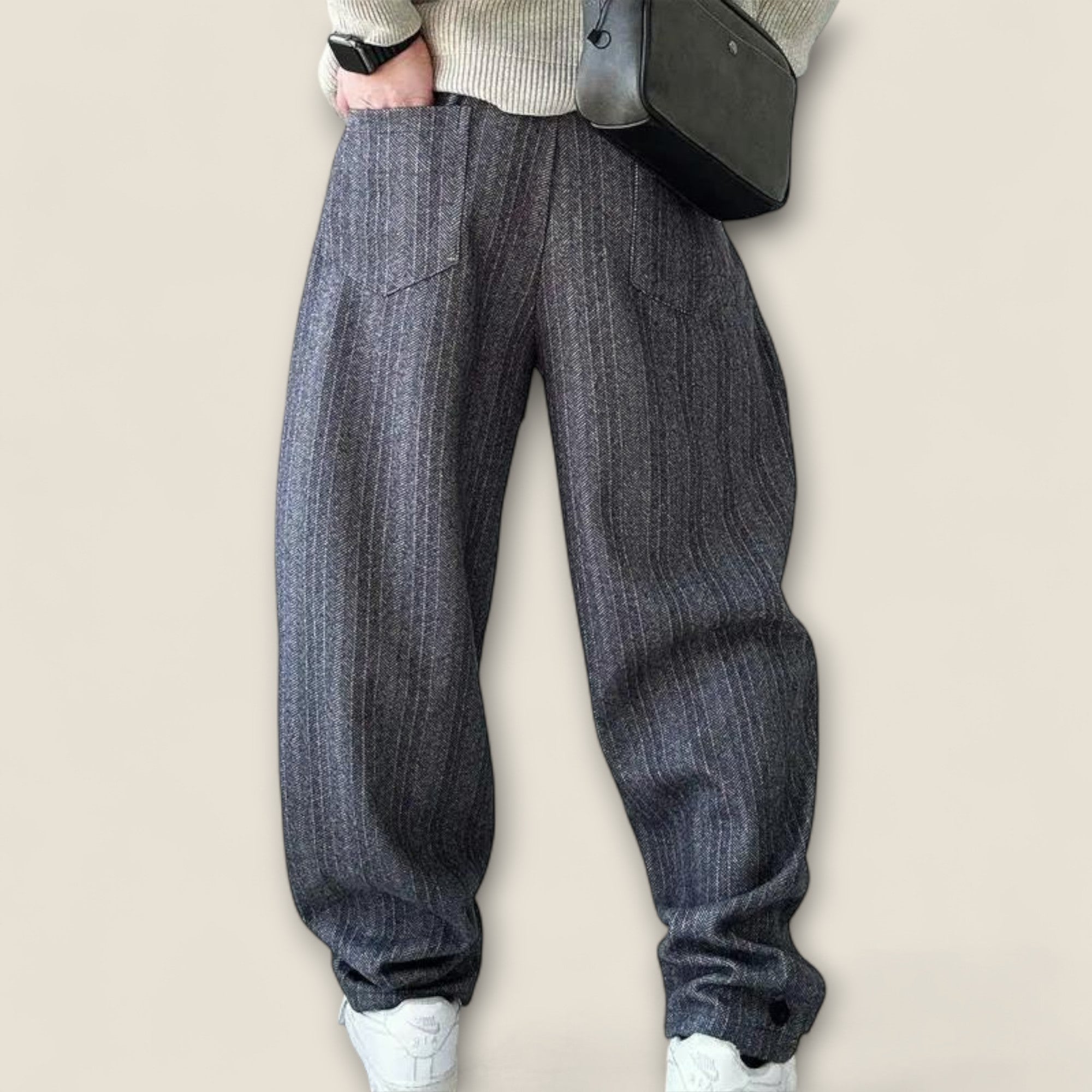 Bruno - Pantalons Relax Fit Rayés