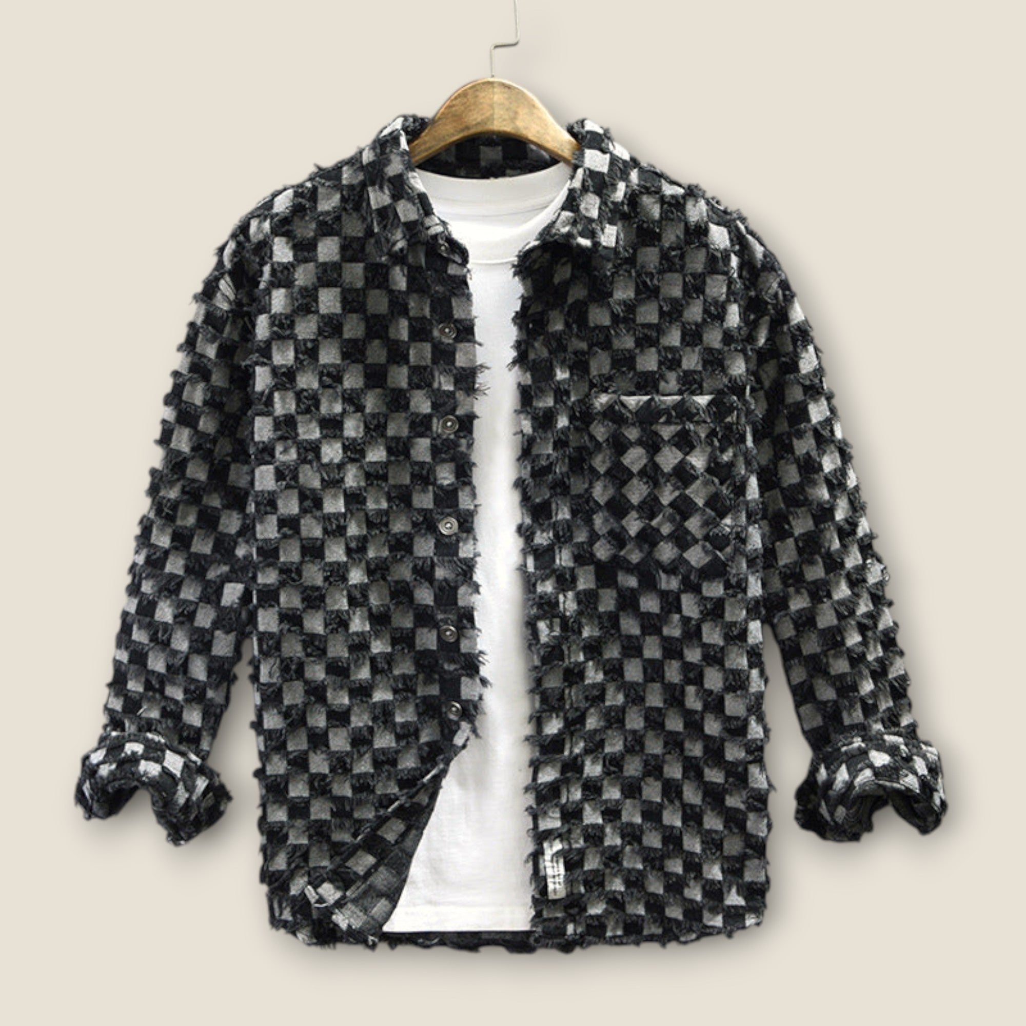 Jackson - Chemise à Carreaux Effilochée