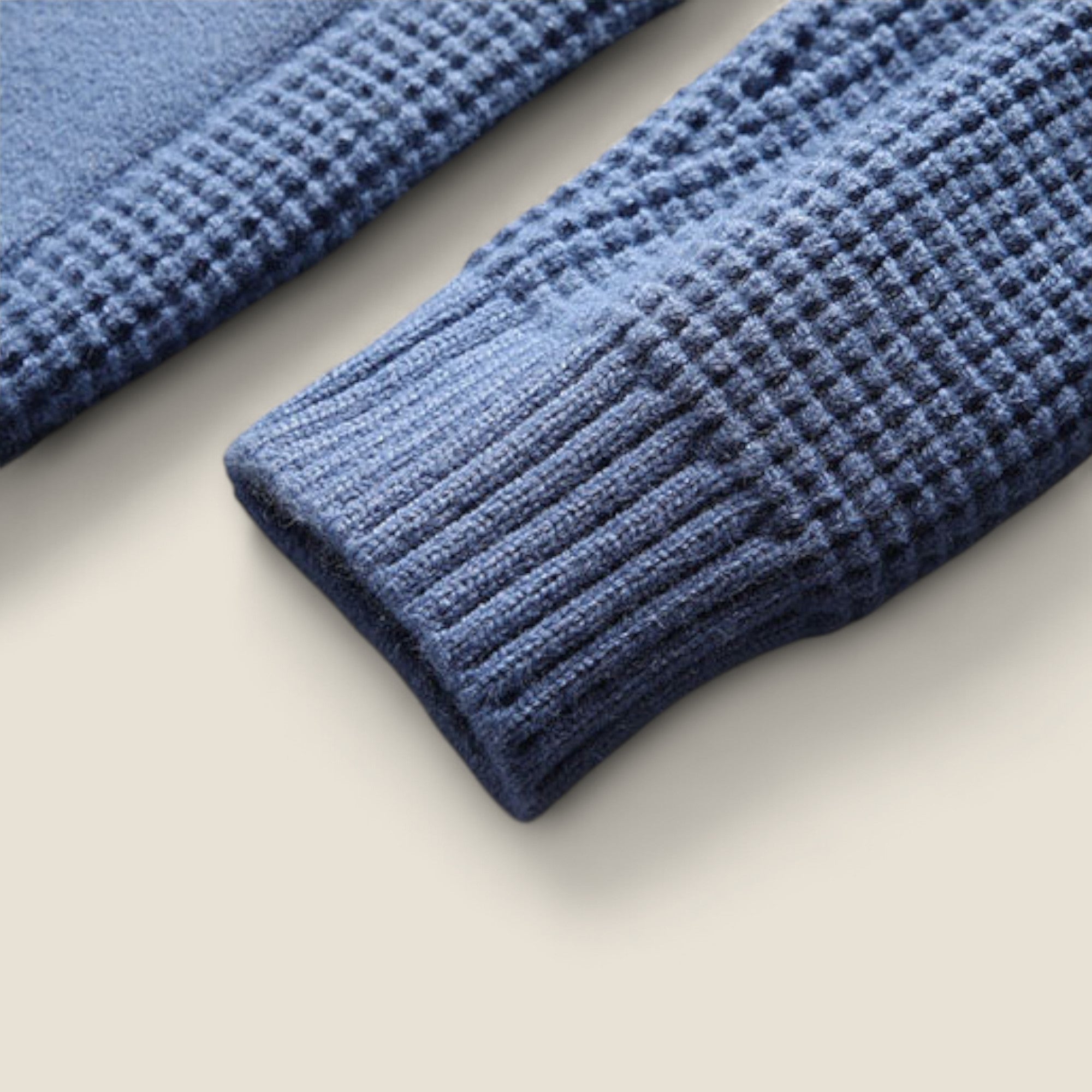 Lorenzo - Cardigan en Tricot Waffle Texturé