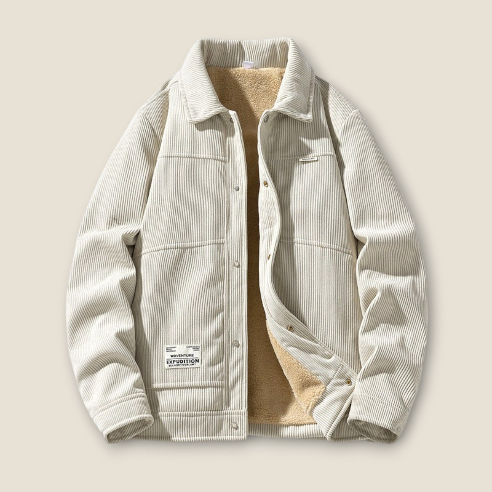 Henry - Veste en velours côtelé avec doublure en sherpa