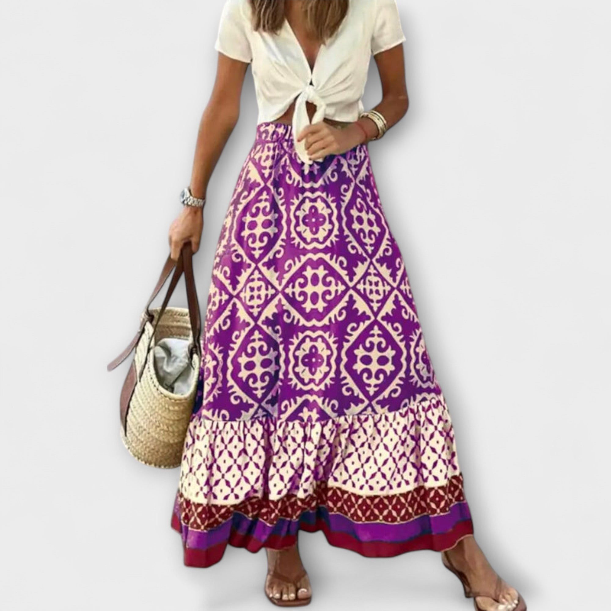 Dagmar - Jupe d'été taille haute pour femmes