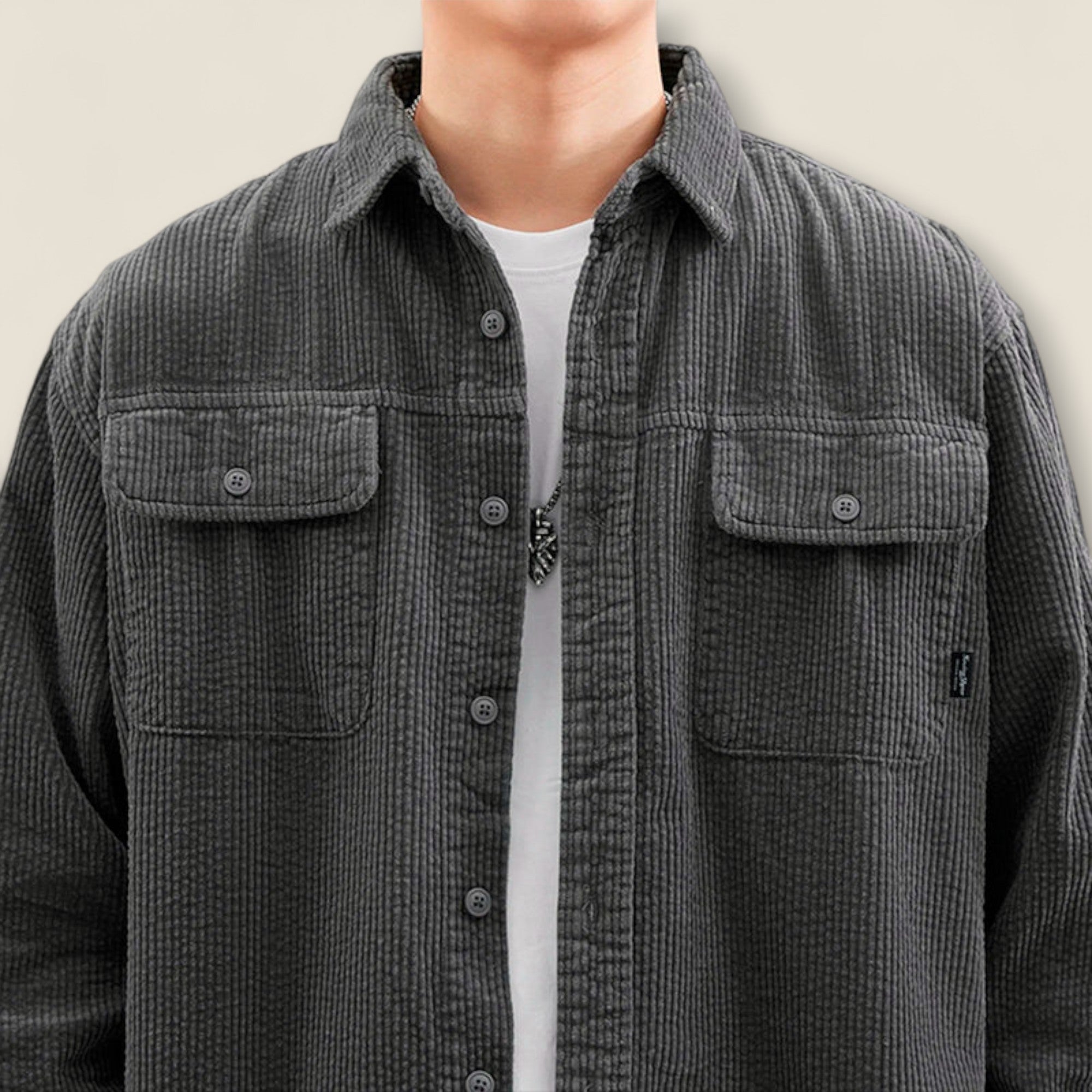 Giacomo - Veste utilitaire en velours côtelé