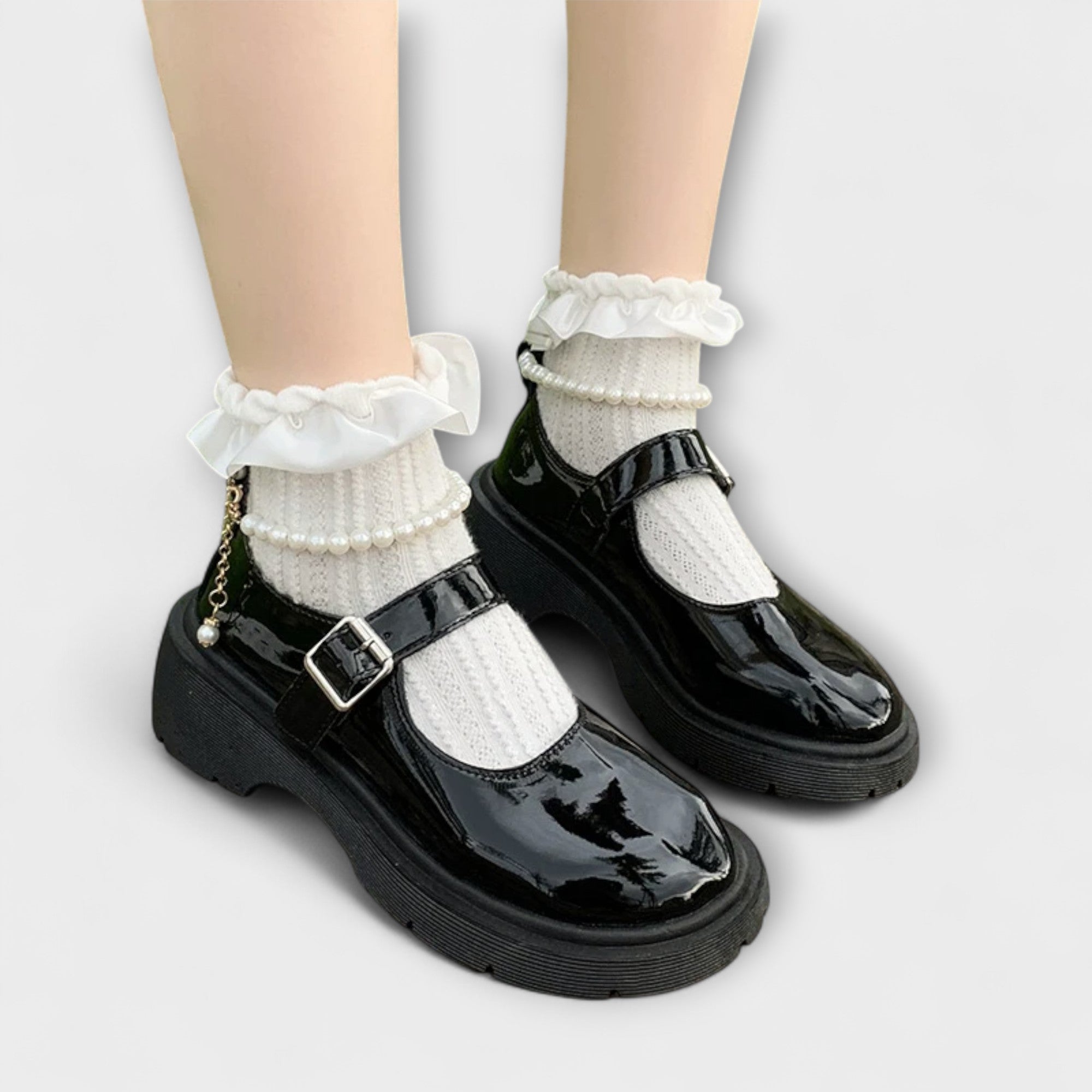 Perle - Chaussures en Cuir Mary Jane de Luxe