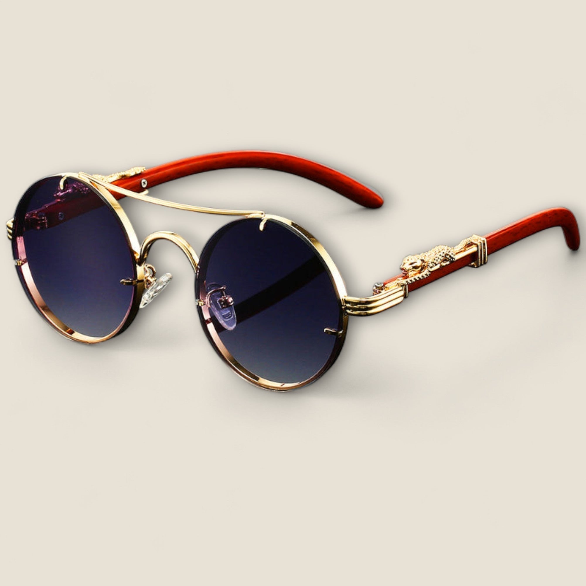 Leandro - Lunettes de soleil vintage en or