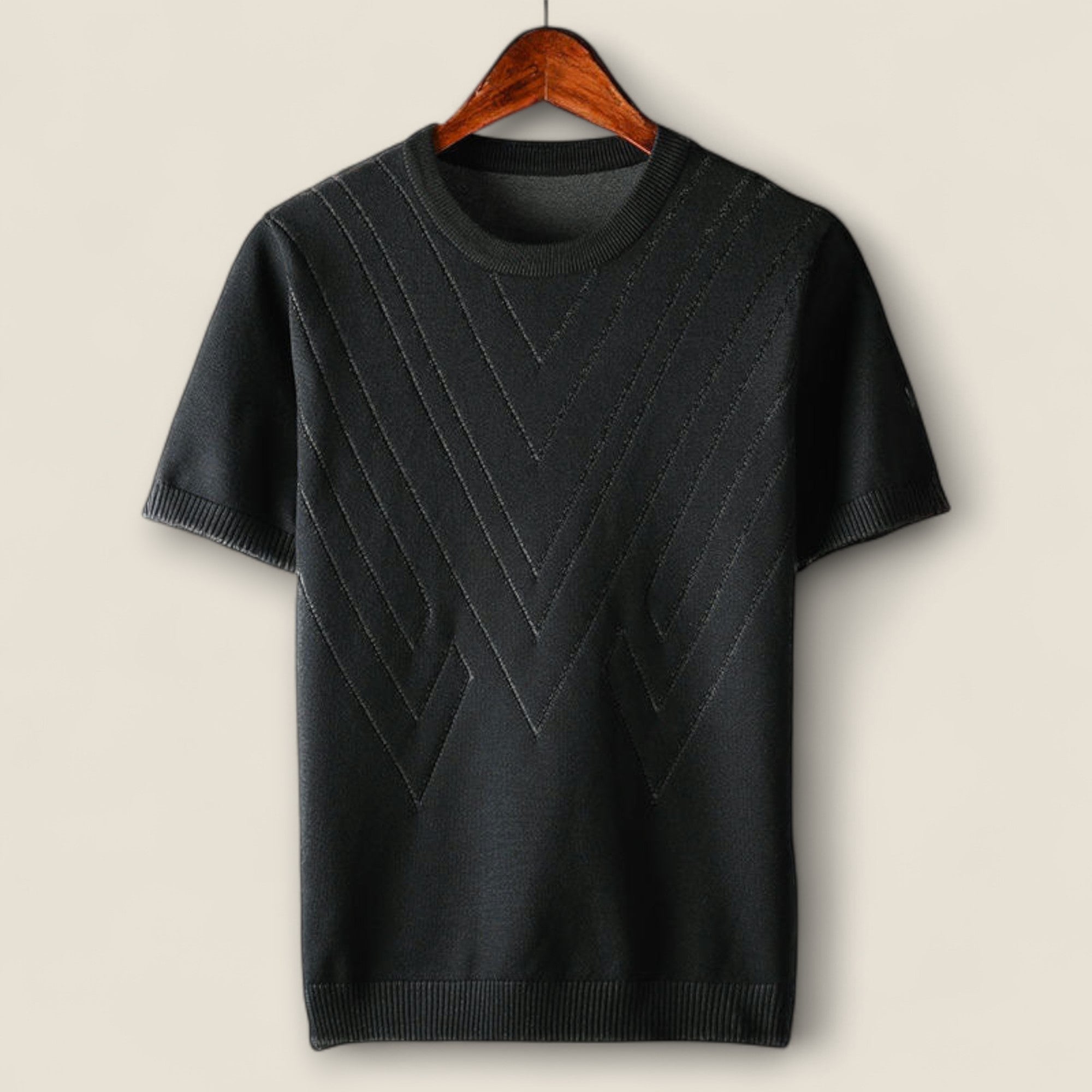 Landon - T-shirt en tricot de soie glacée