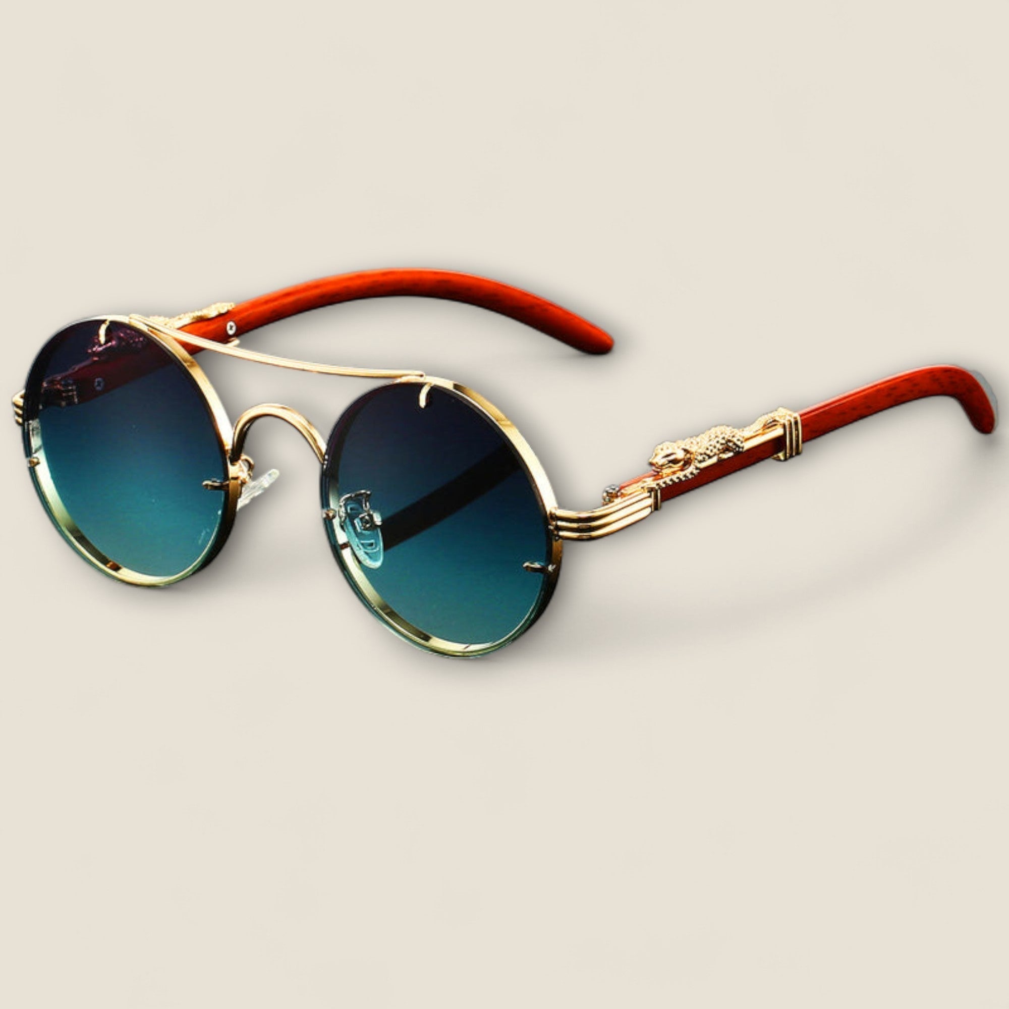 Leandro - Lunettes de soleil vintage en or