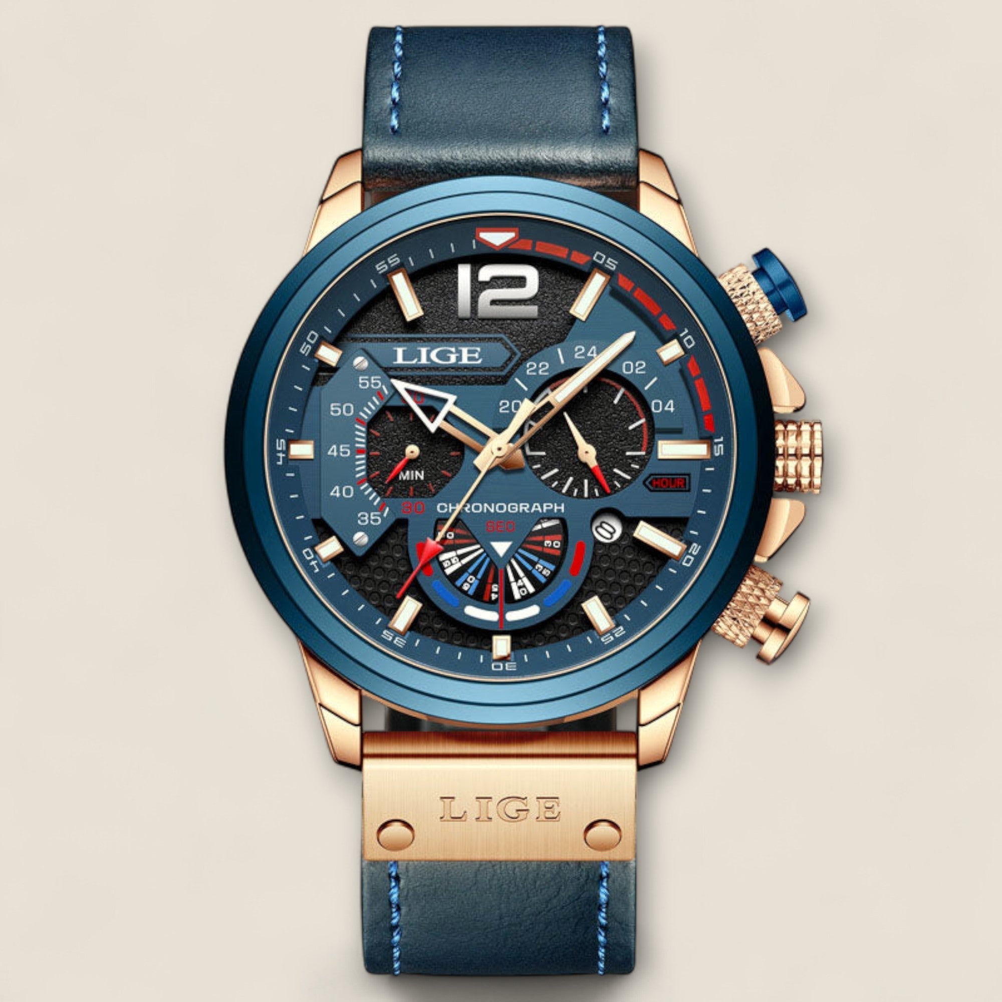 Valerio - Montre Chronographe en Cuir