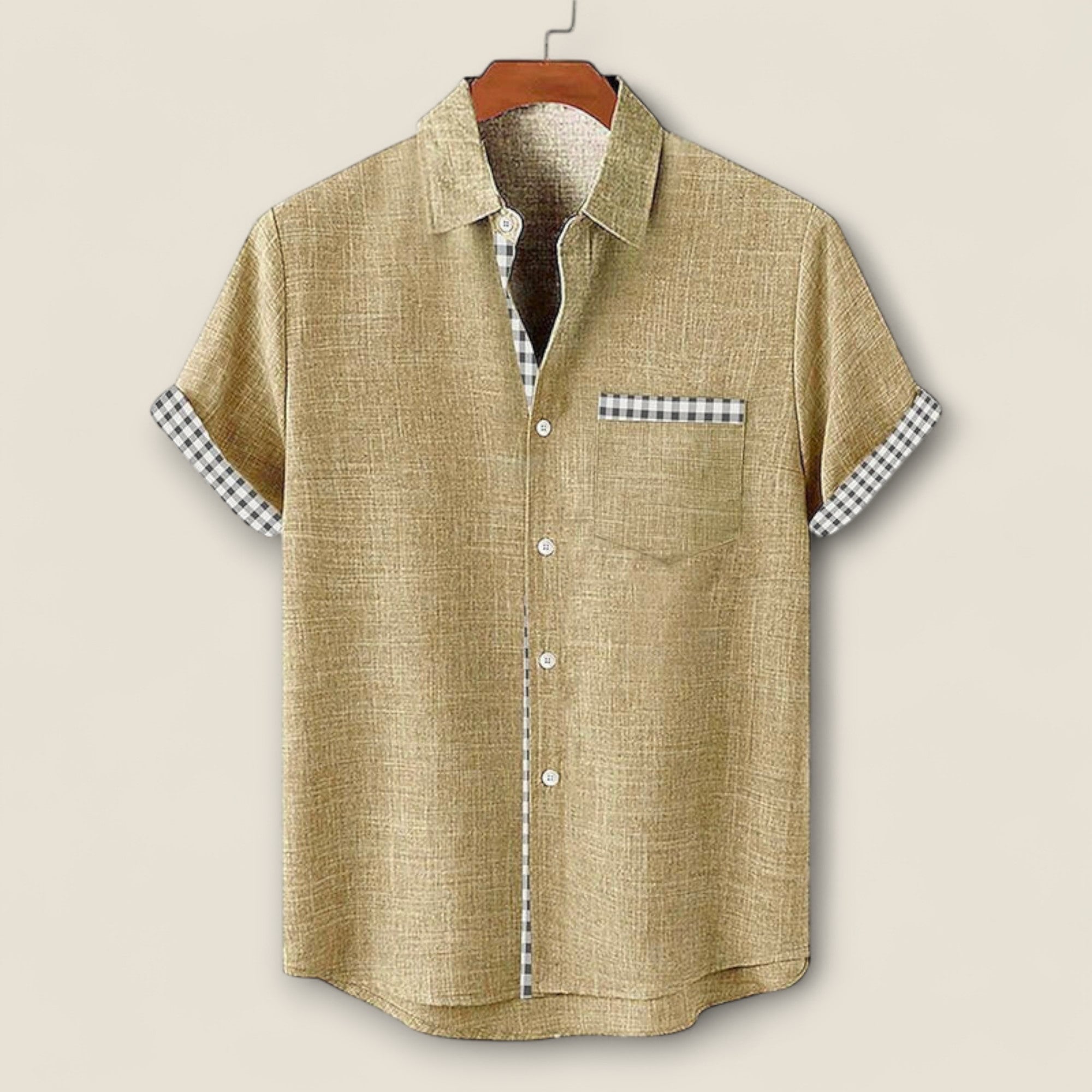 Nico - Chemise à Manches Courtes avec Détails en Bordure