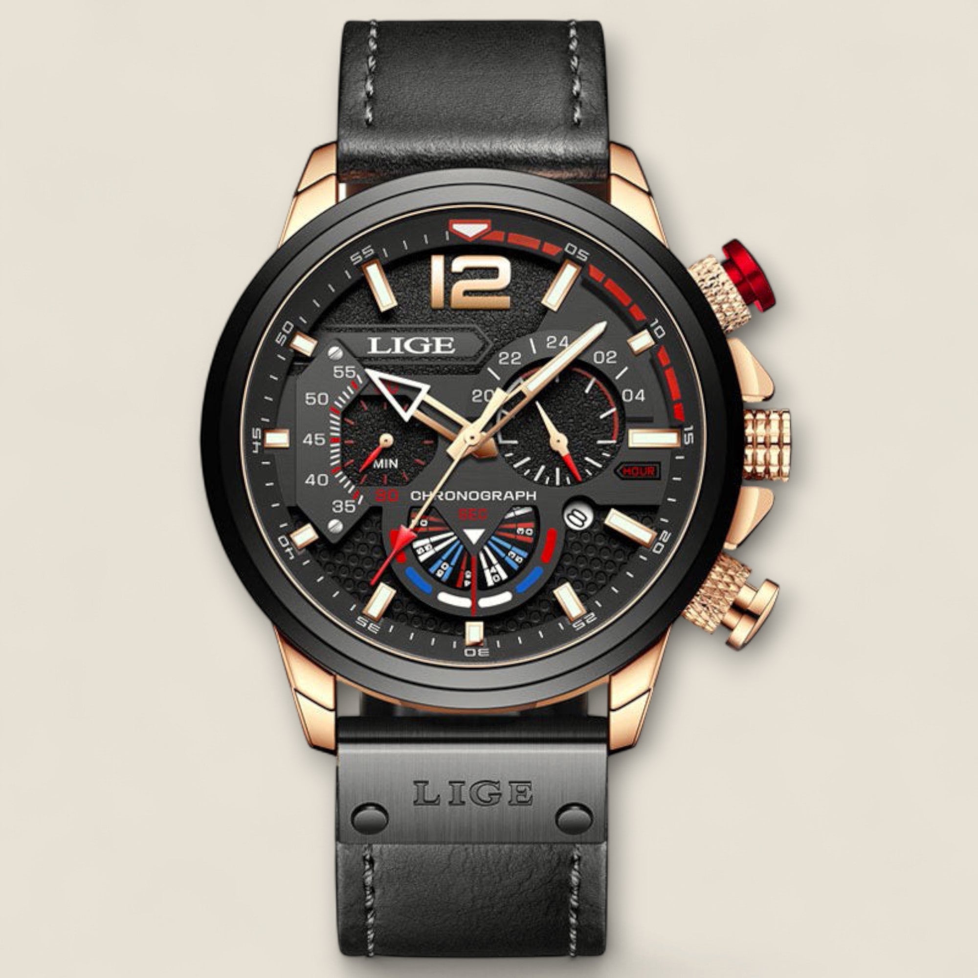 Valerio - Montre Chronographe en Cuir