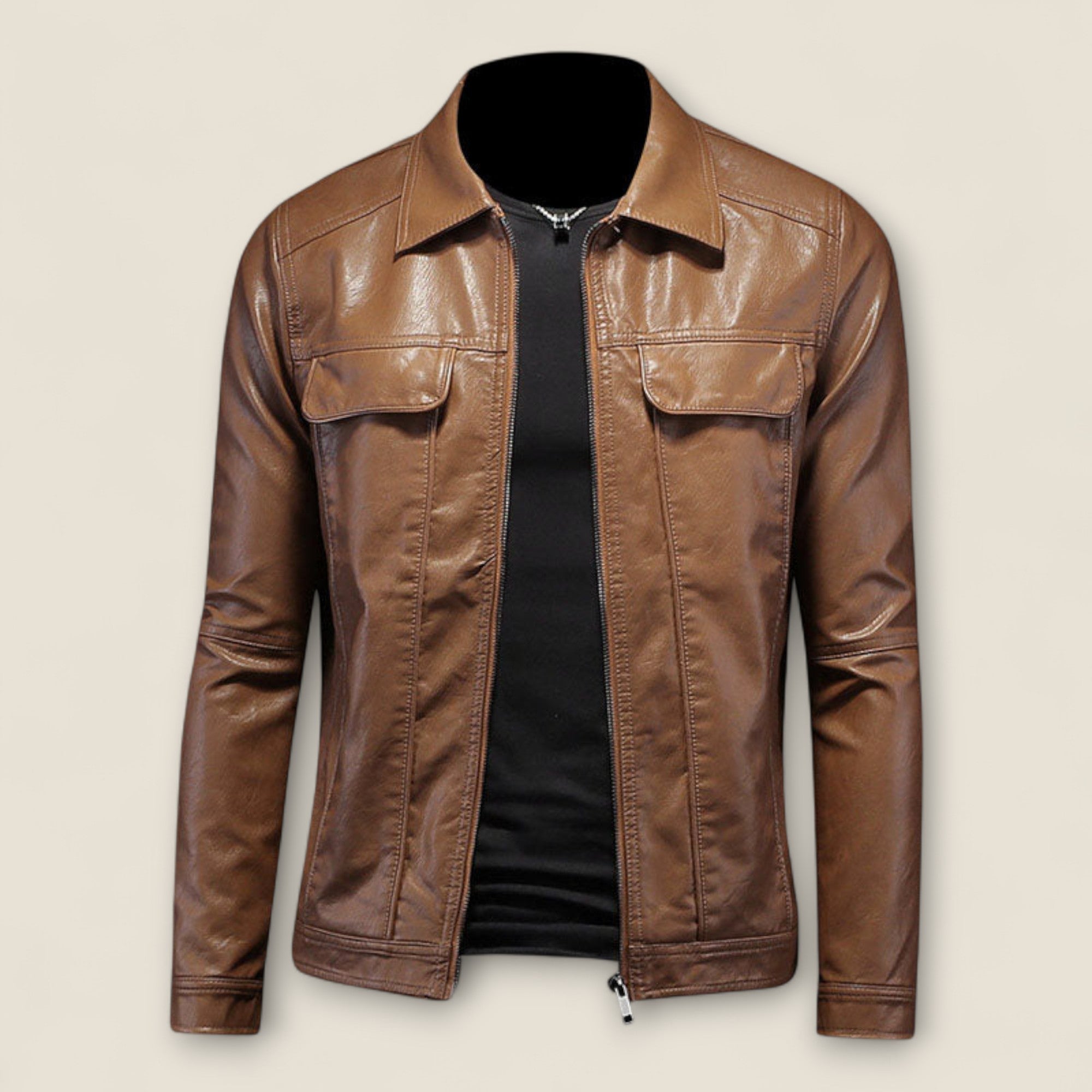 Vincenzo - Veste en Cuir Véritable