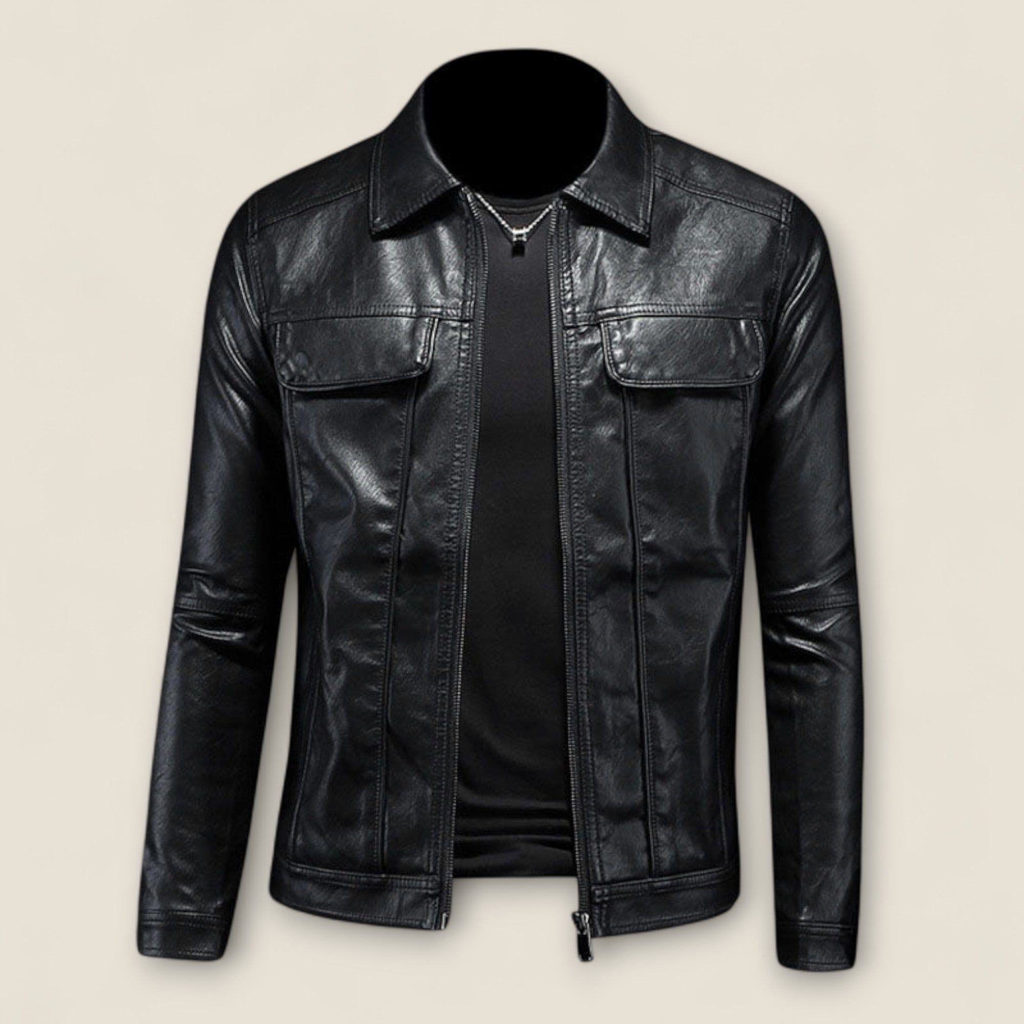 Vincenzo - Veste en Cuir Véritable