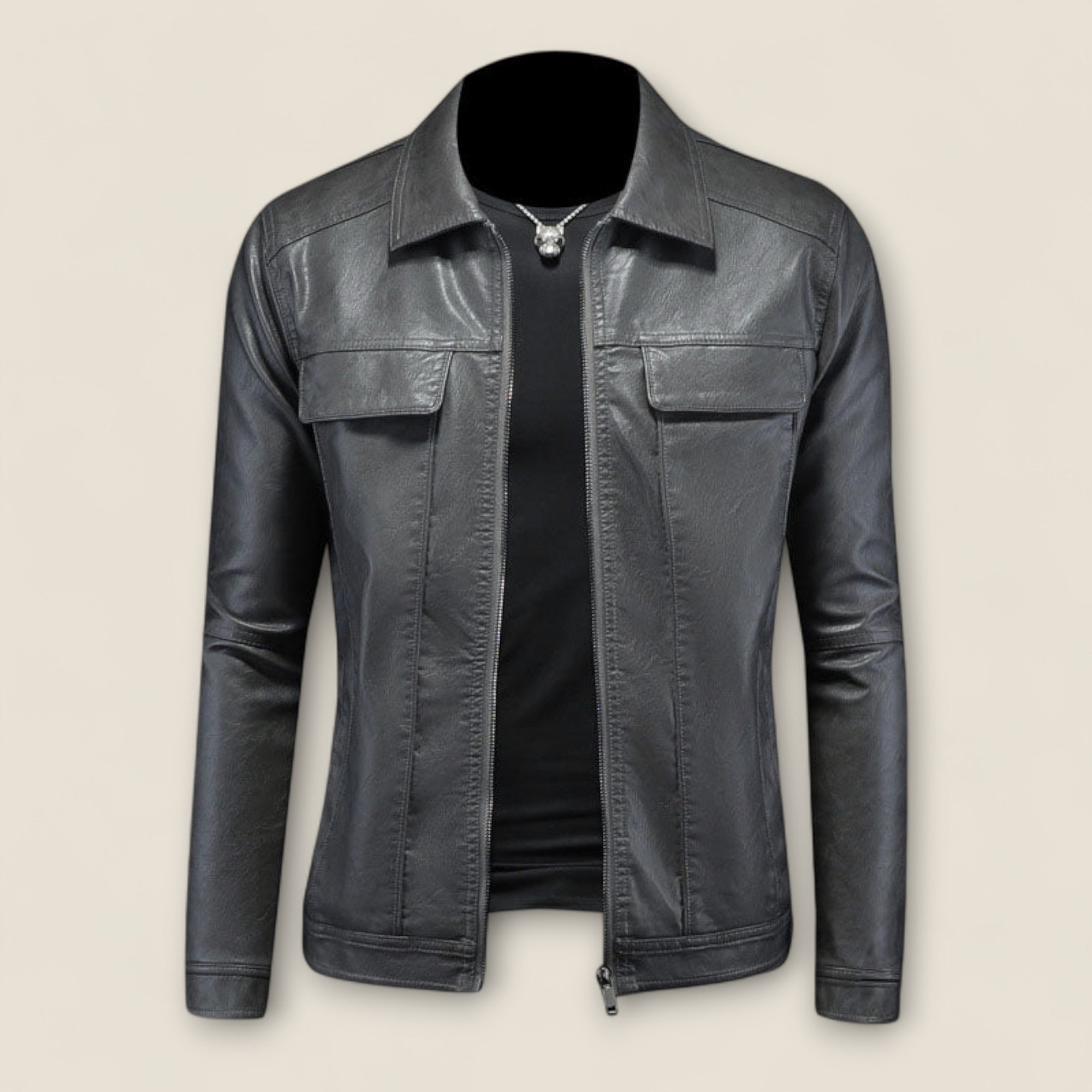 Vincenzo - Veste en Cuir Véritable