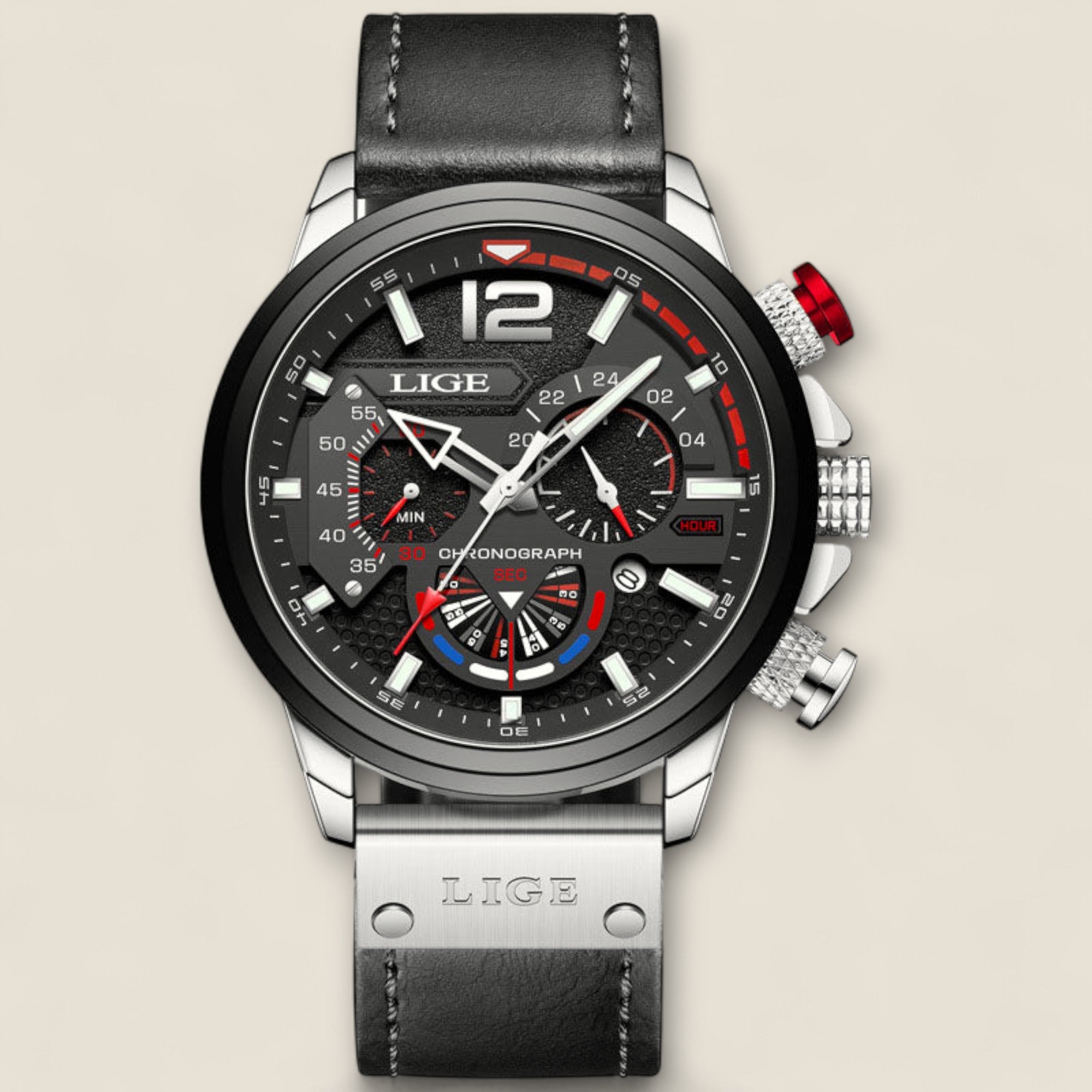 Valerio - Montre Chronographe en Cuir