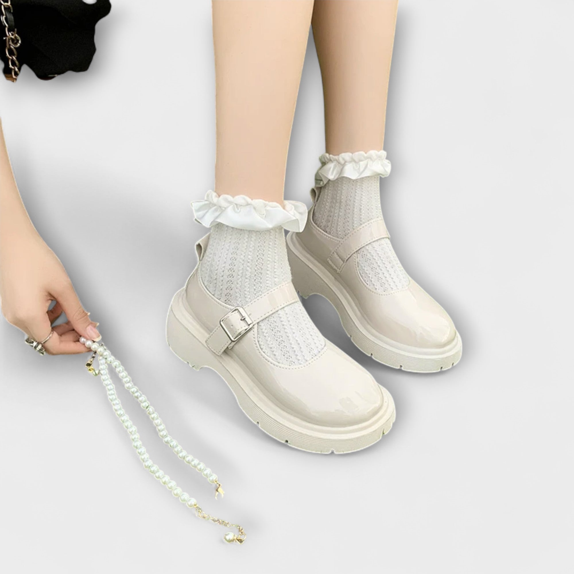 Perle - Chaussures en Cuir Mary Jane de Luxe