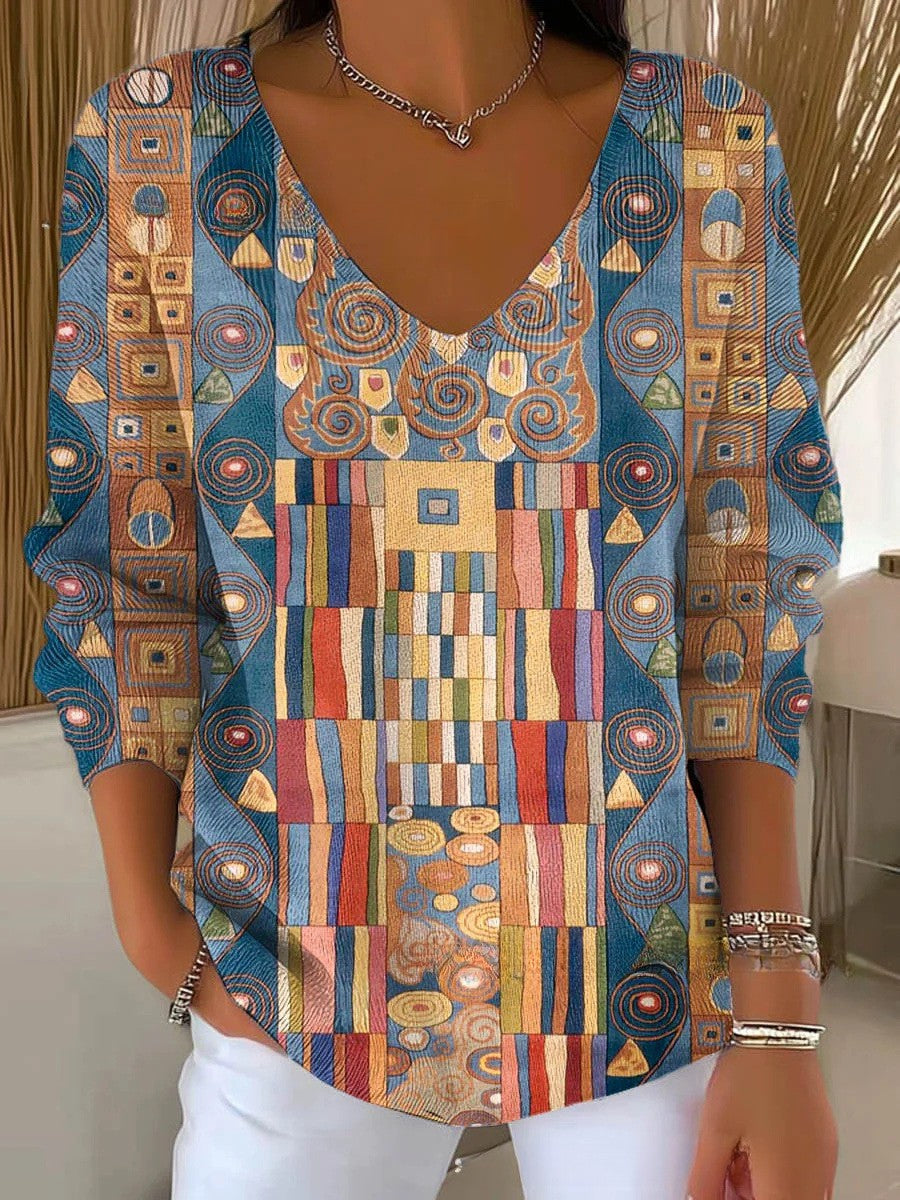 Faye® | Pull en tricot élégant avec décolleté en V 8