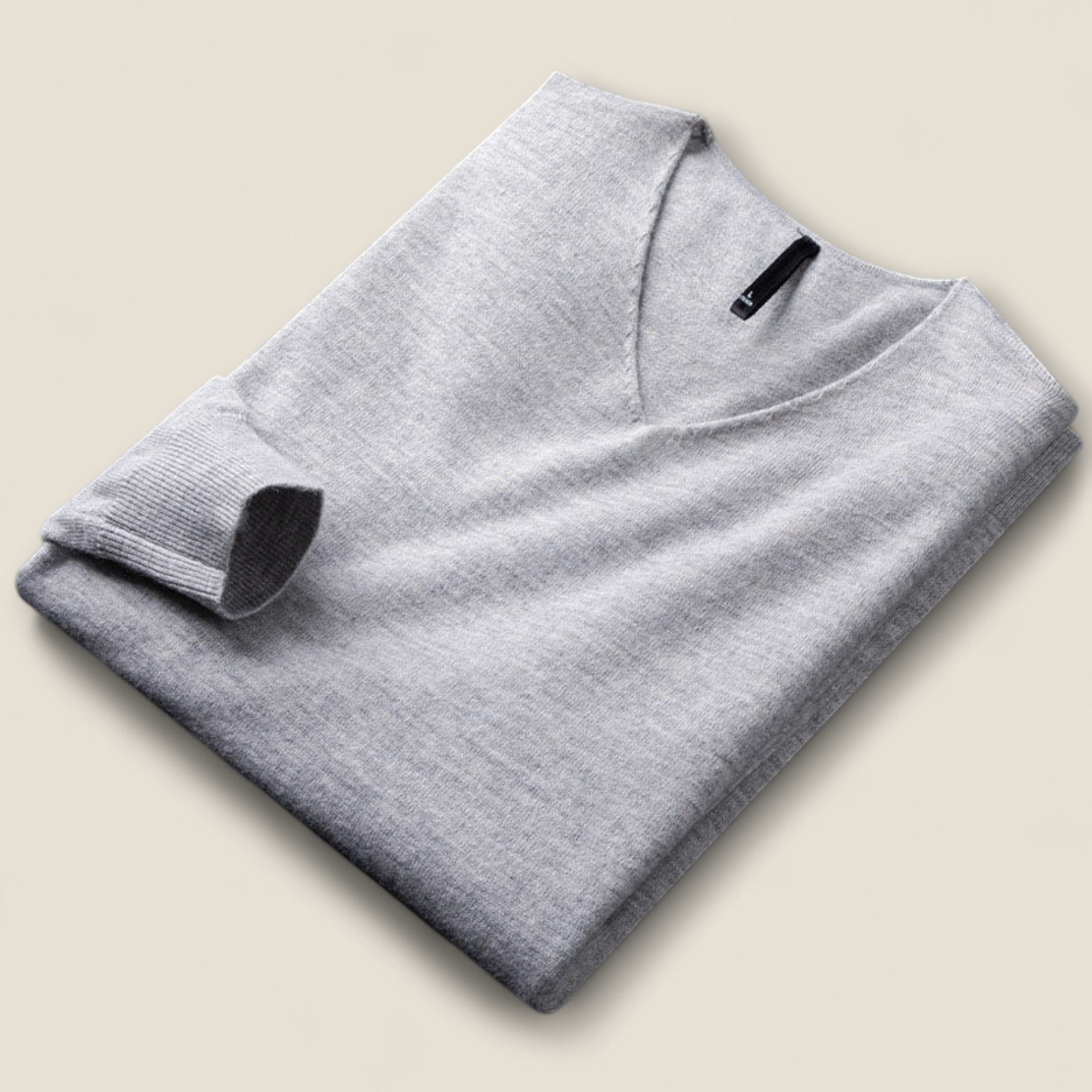 Alessio - Pull à col en V en mélange de laine et cachemire