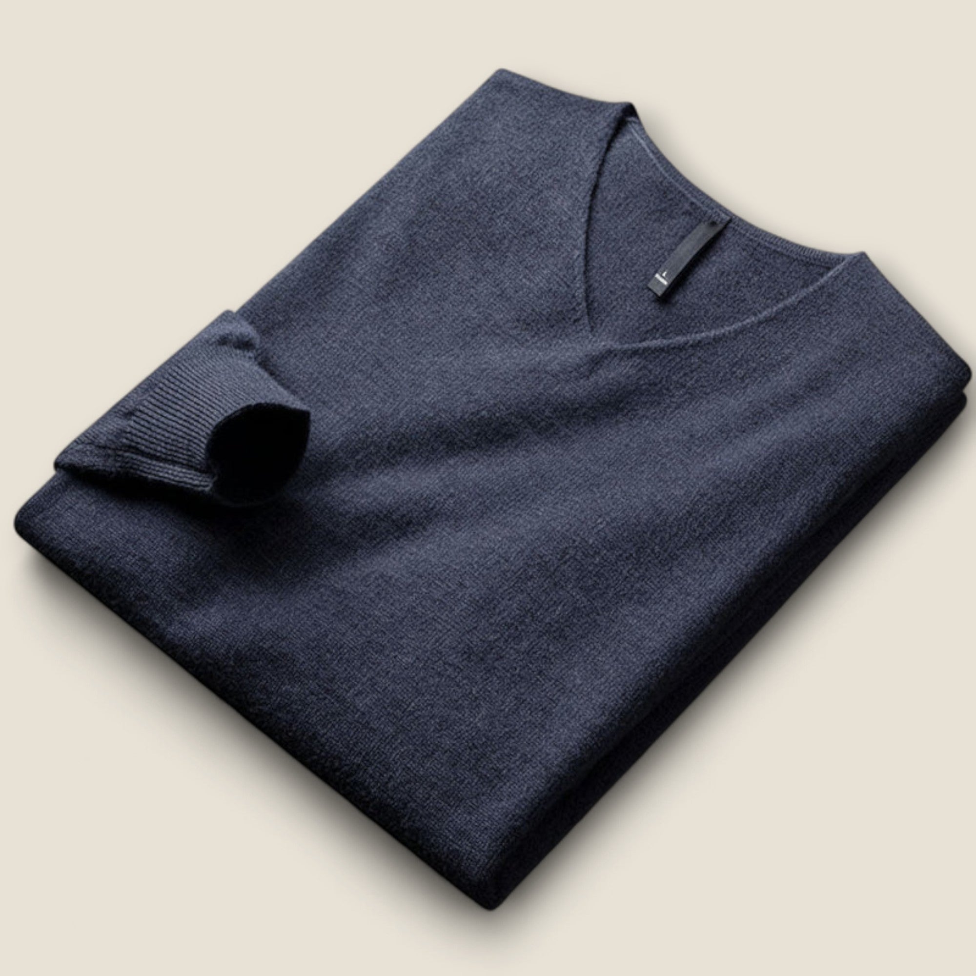 Alessio - Pull à col en V en mélange de laine et cachemire