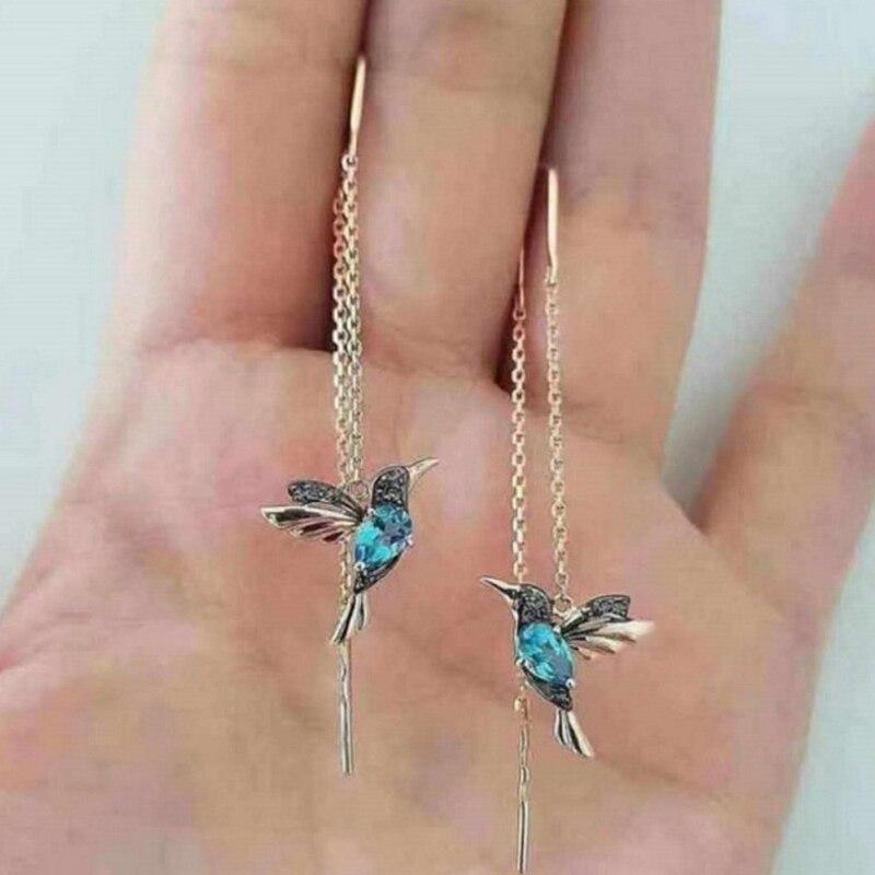 Boucles d'oreilles Colibri avec Émail et Zirconia