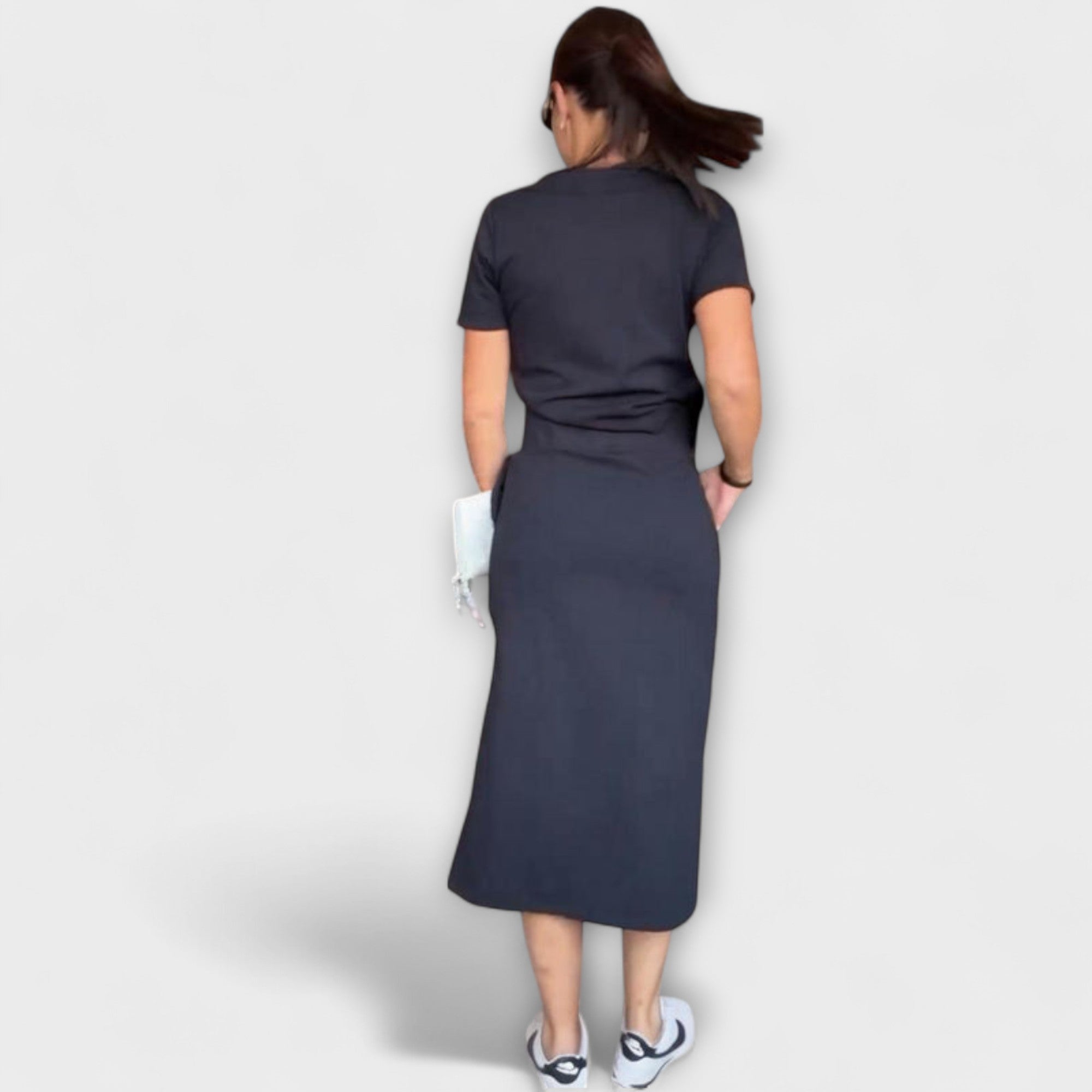 Danielle - Haut Élegant à Col V avec Jupe